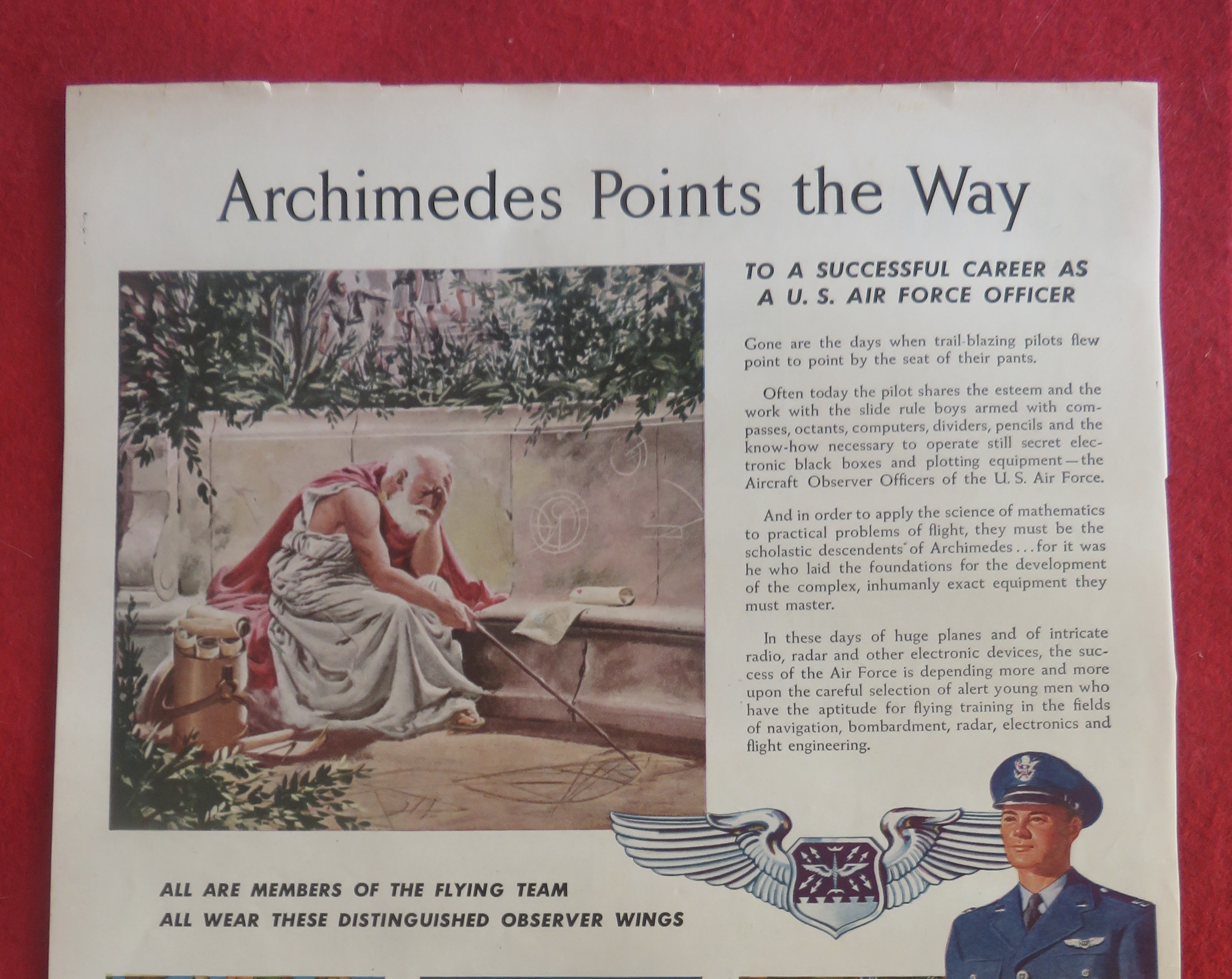1950's U. S Air Force with Archimedes Points The Way