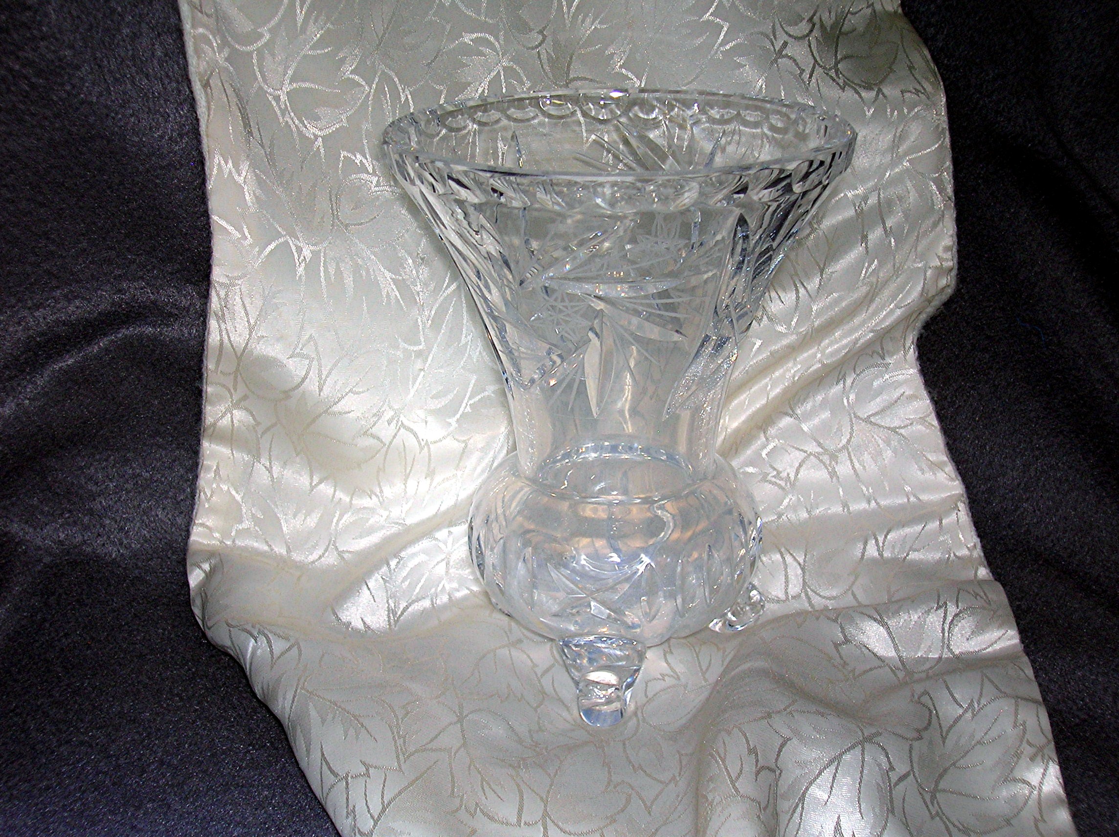 footed Crystal vase