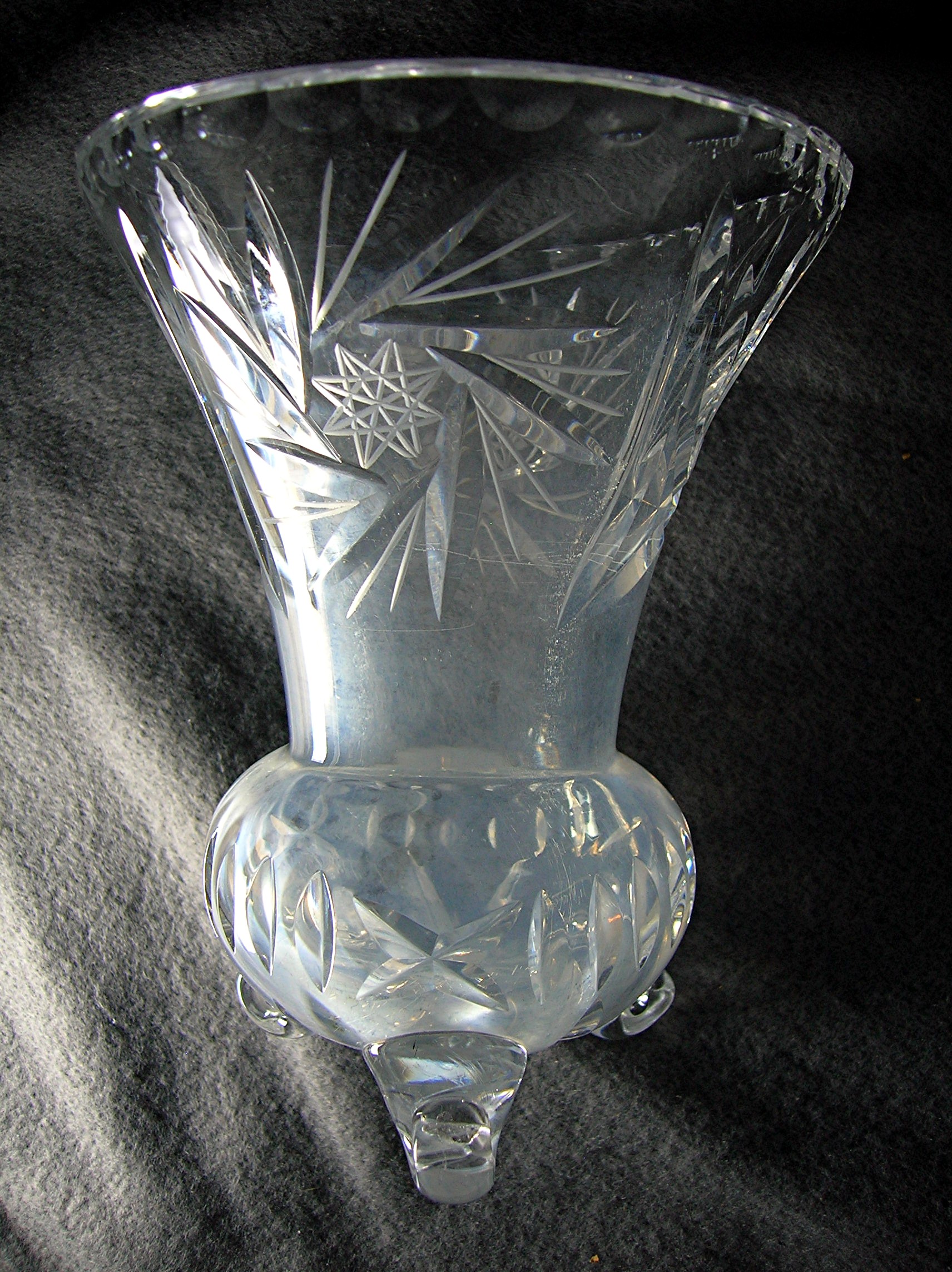 footed Crystal vase