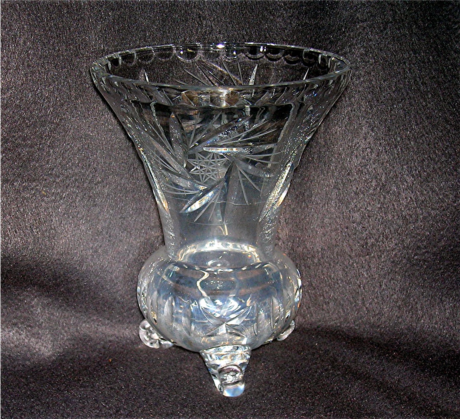 footed Crystal vase