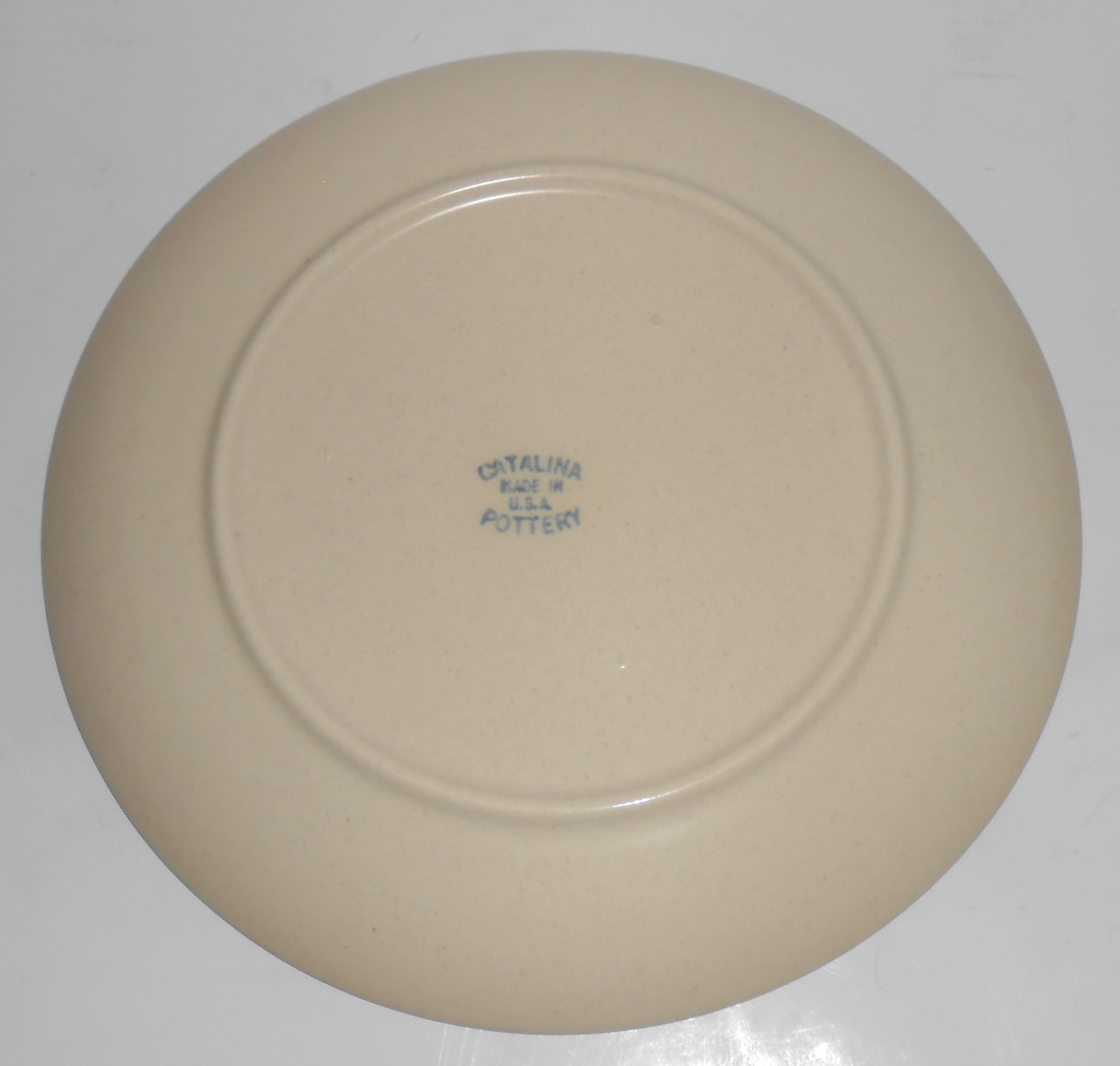 Catalina Pottery Rancho Ware Maroon/Oatmeal Duotone Din