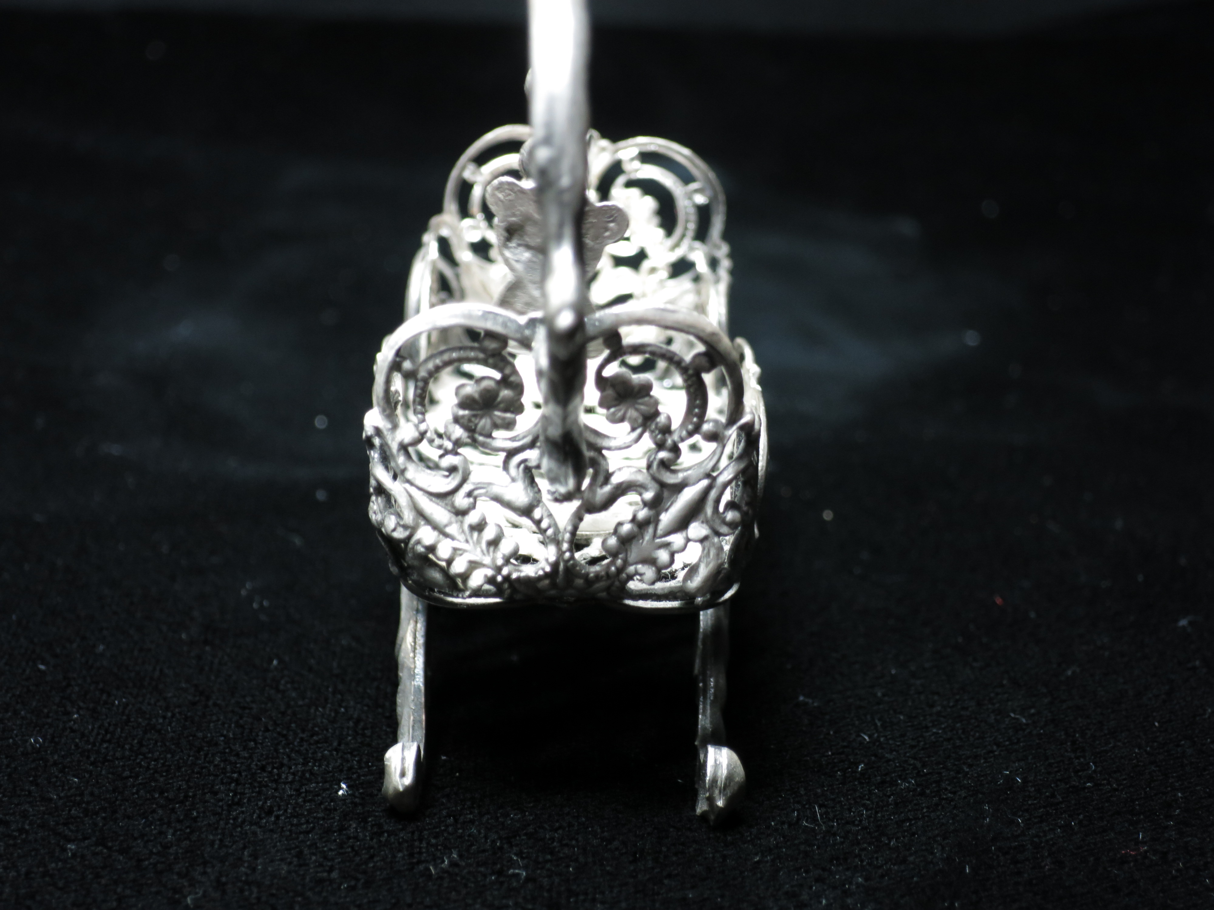 Nicla Oggetti Sterling Silver Bassinet Doll House Size