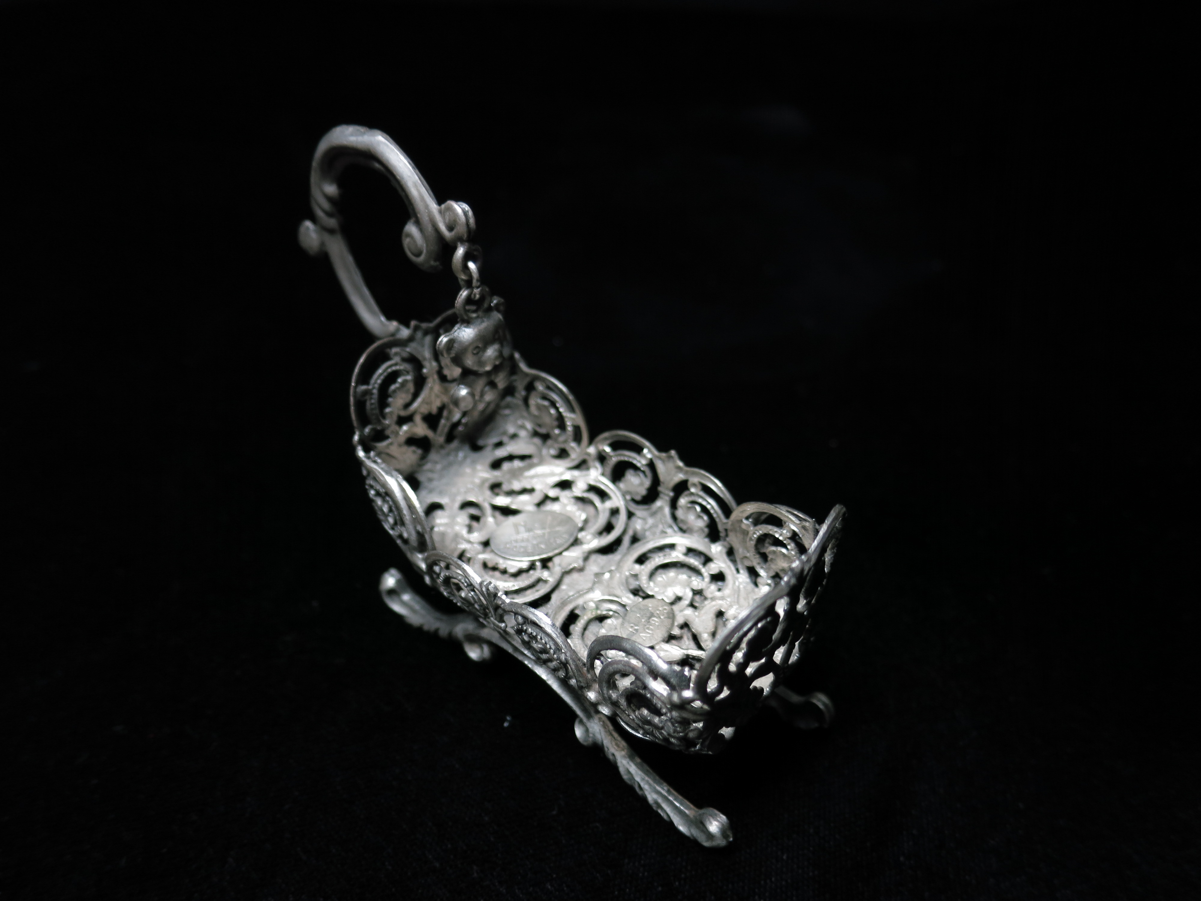Nicla Oggetti Sterling Silver Bassinet Doll House Size