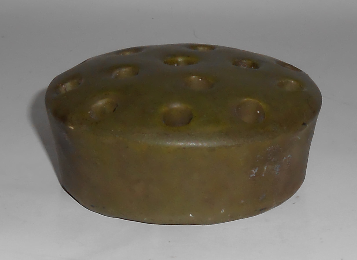 Roseville Art Pottery Matte Green Flower Frog Mint