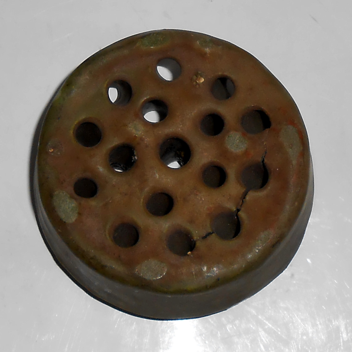 Roseville Art Pottery Matte Green Flower Frog Mint