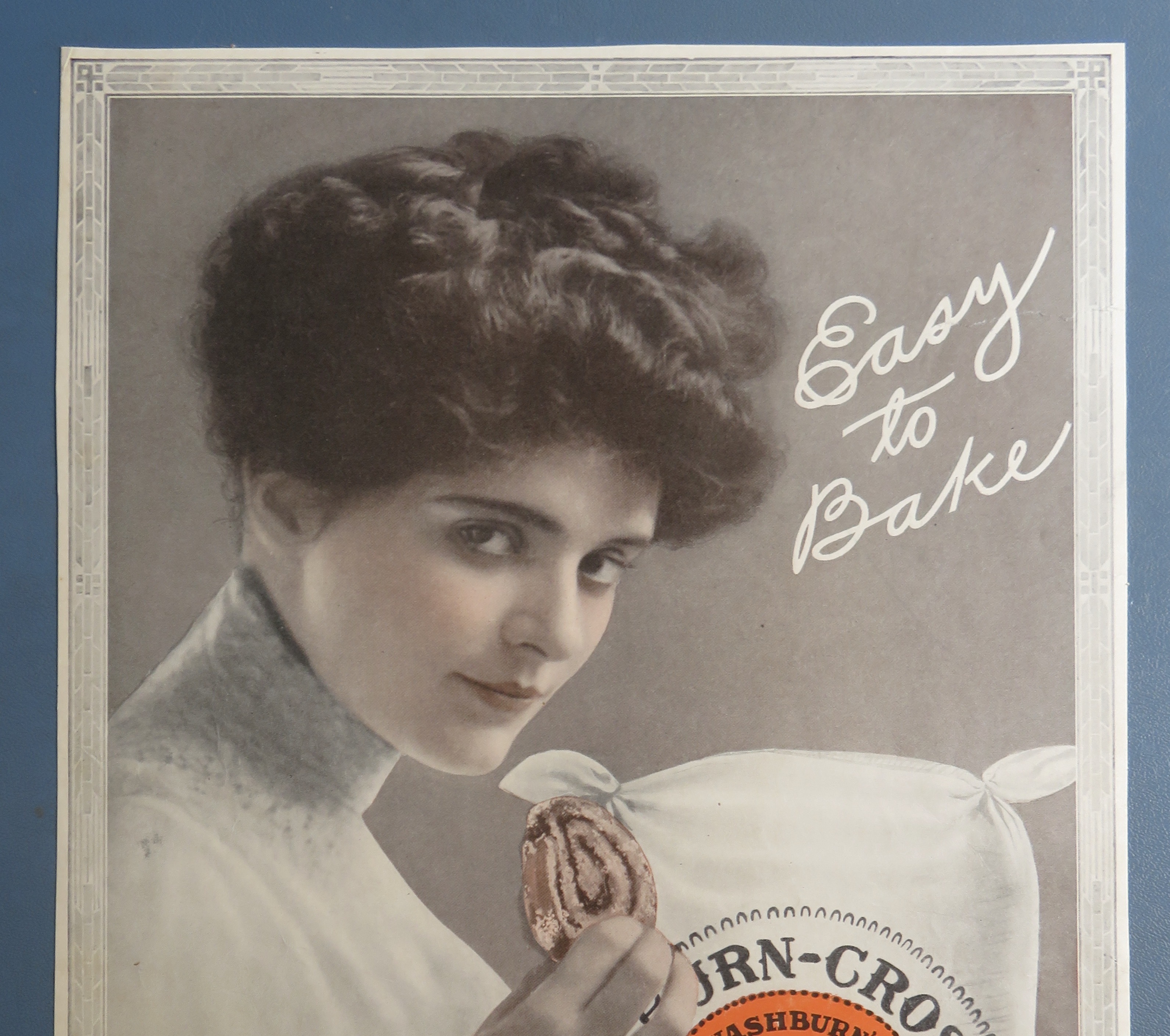 1913 Gold Medal Flour with Woman Holding Jelly Roll