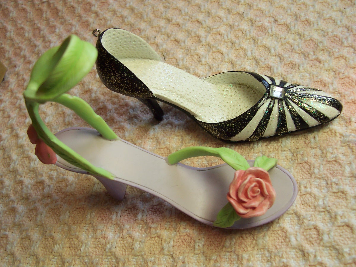 Shoe Ornament Shoe Figurine Set of 2
