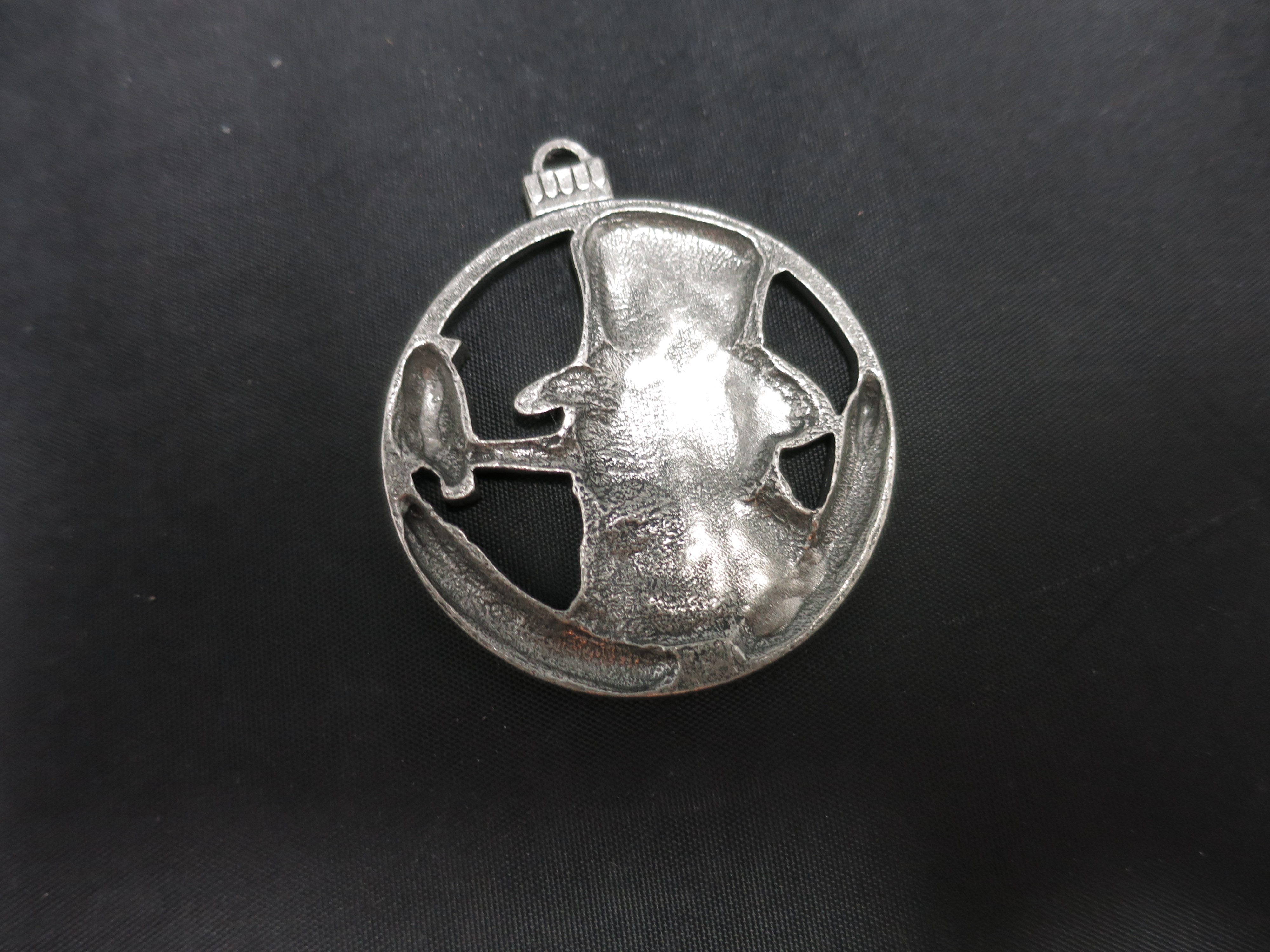 PEWTER ORNAMENT Birds & Blooms Snowman Cardinal