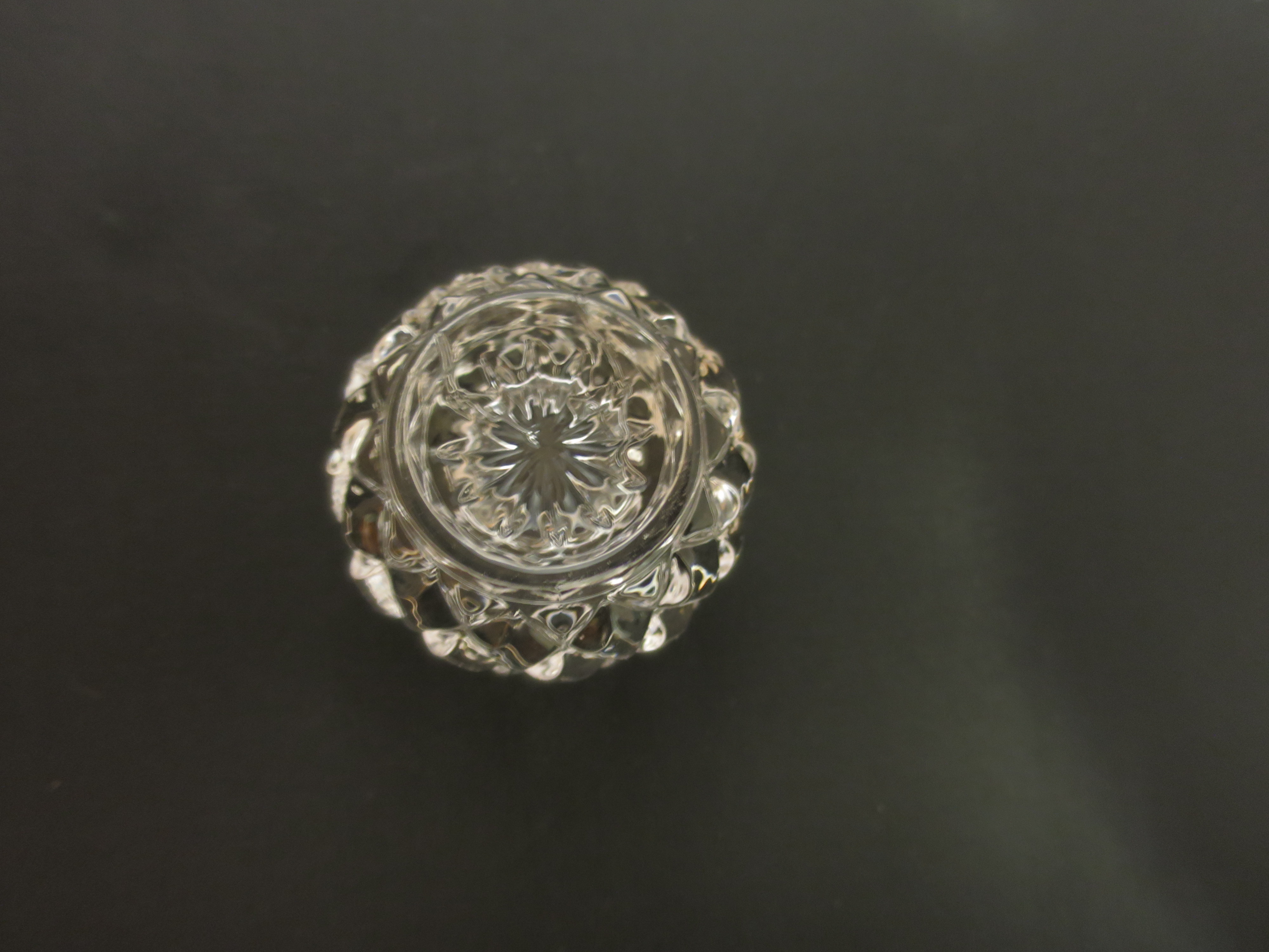 Cut Crystal Salt Cellar Diamond Cut
