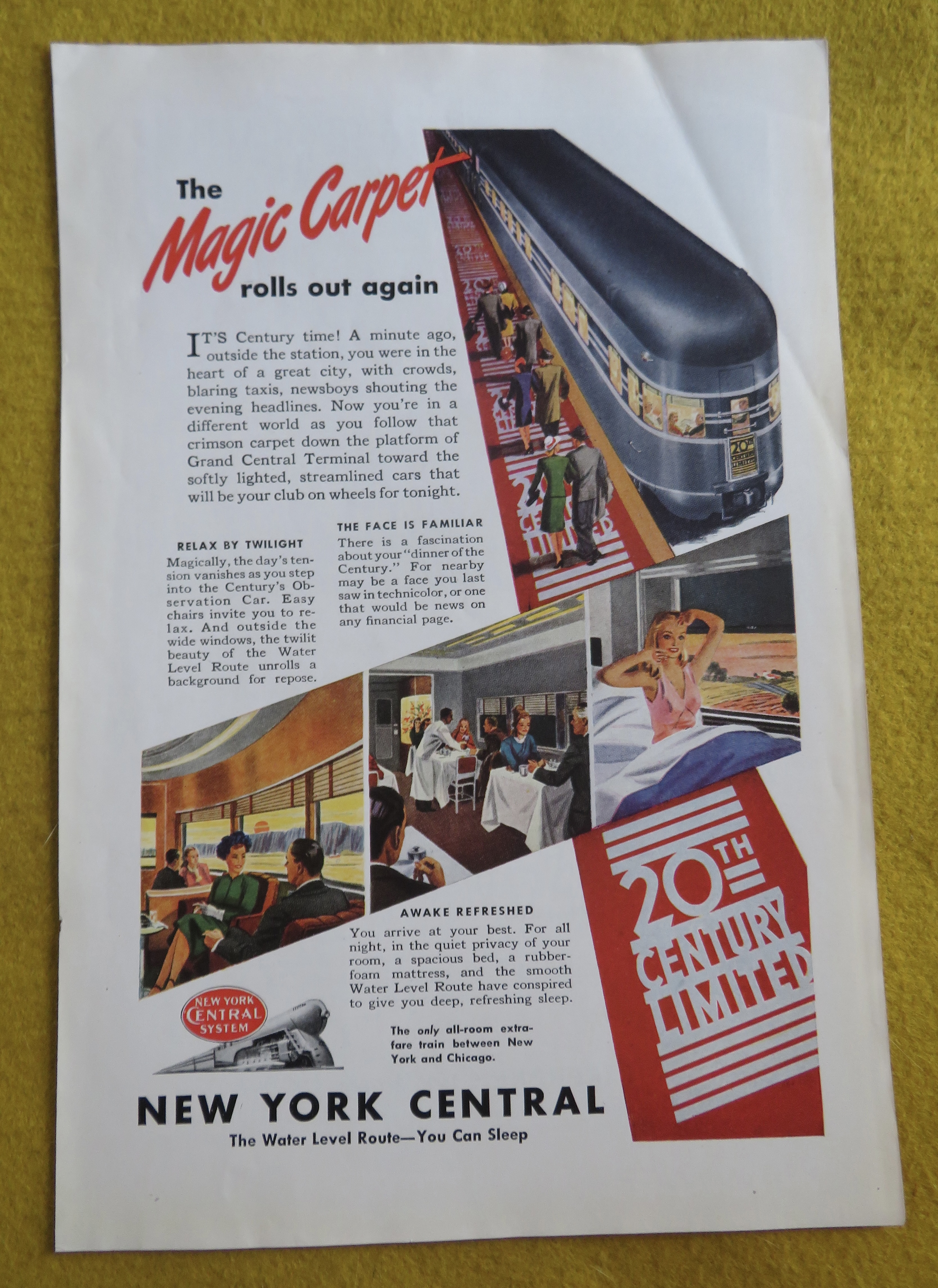 1946 New York Central With The Magic Carpet