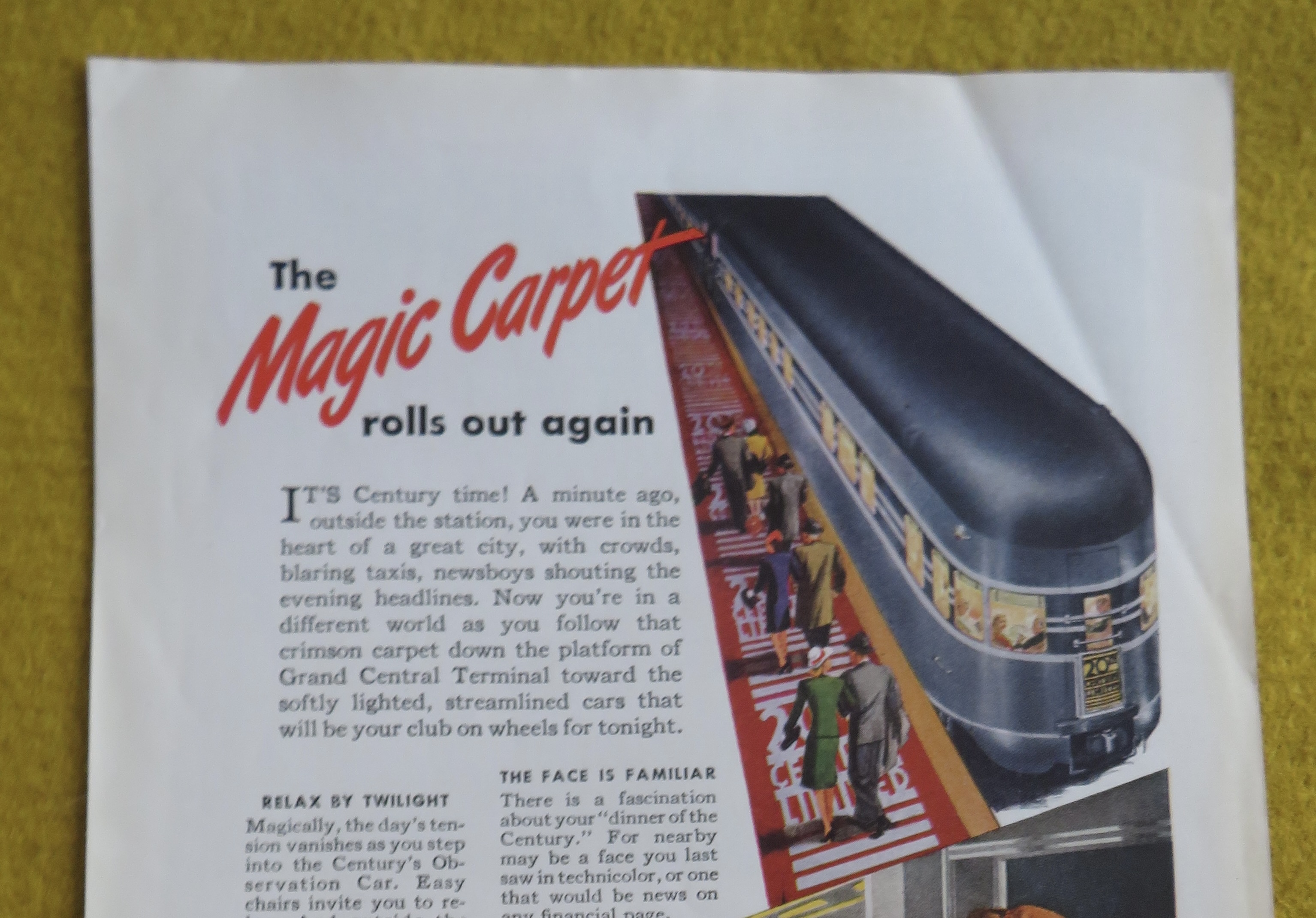 1946 New York Central With The Magic Carpet