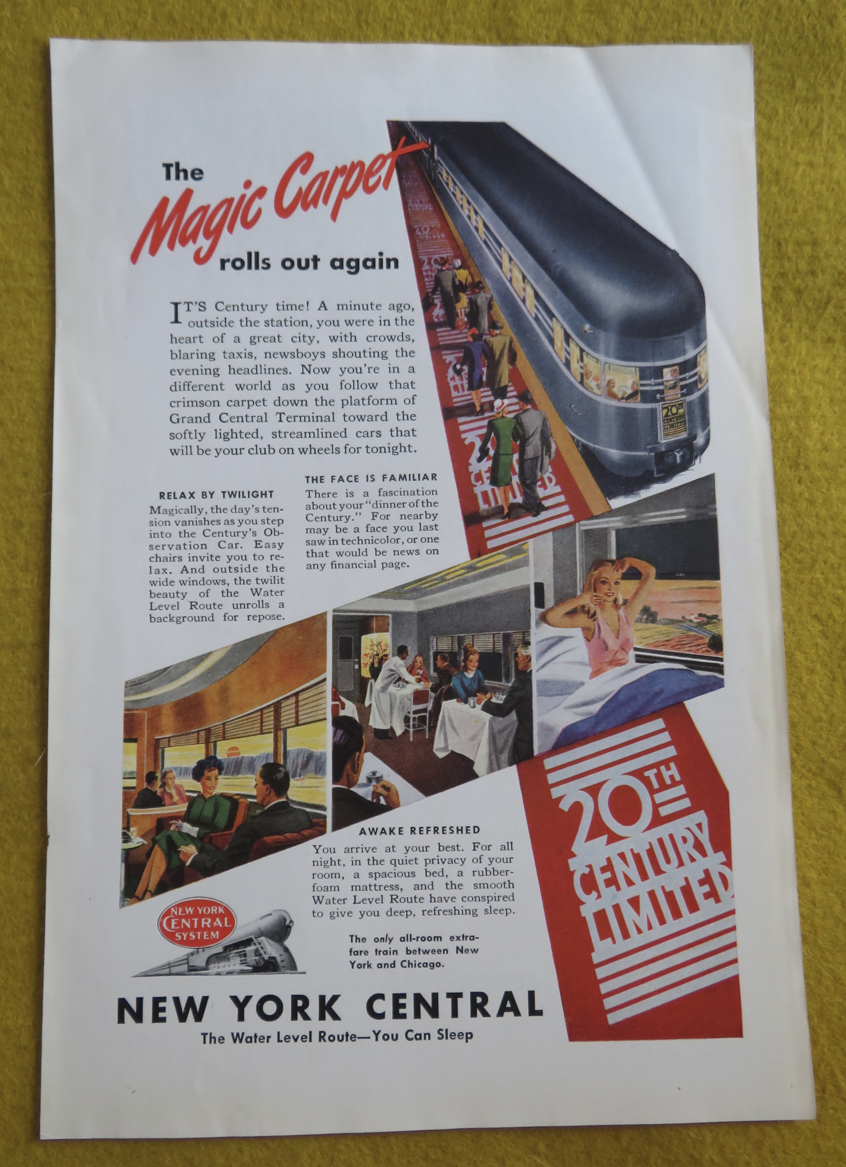 1946 New York Central With The Magic Carpet