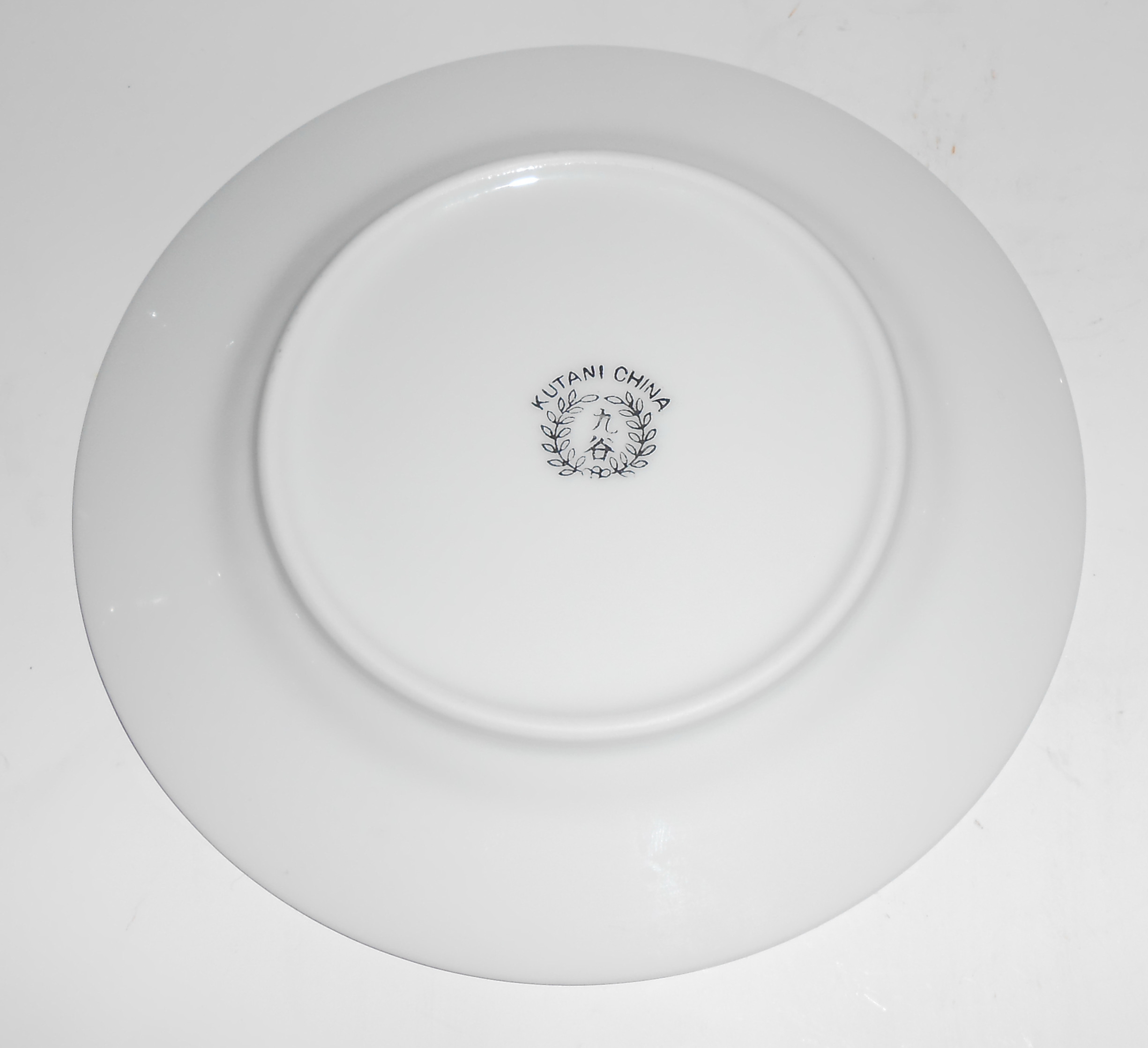 Kutani China Porcelain Platinum Decorated Bread Plate!