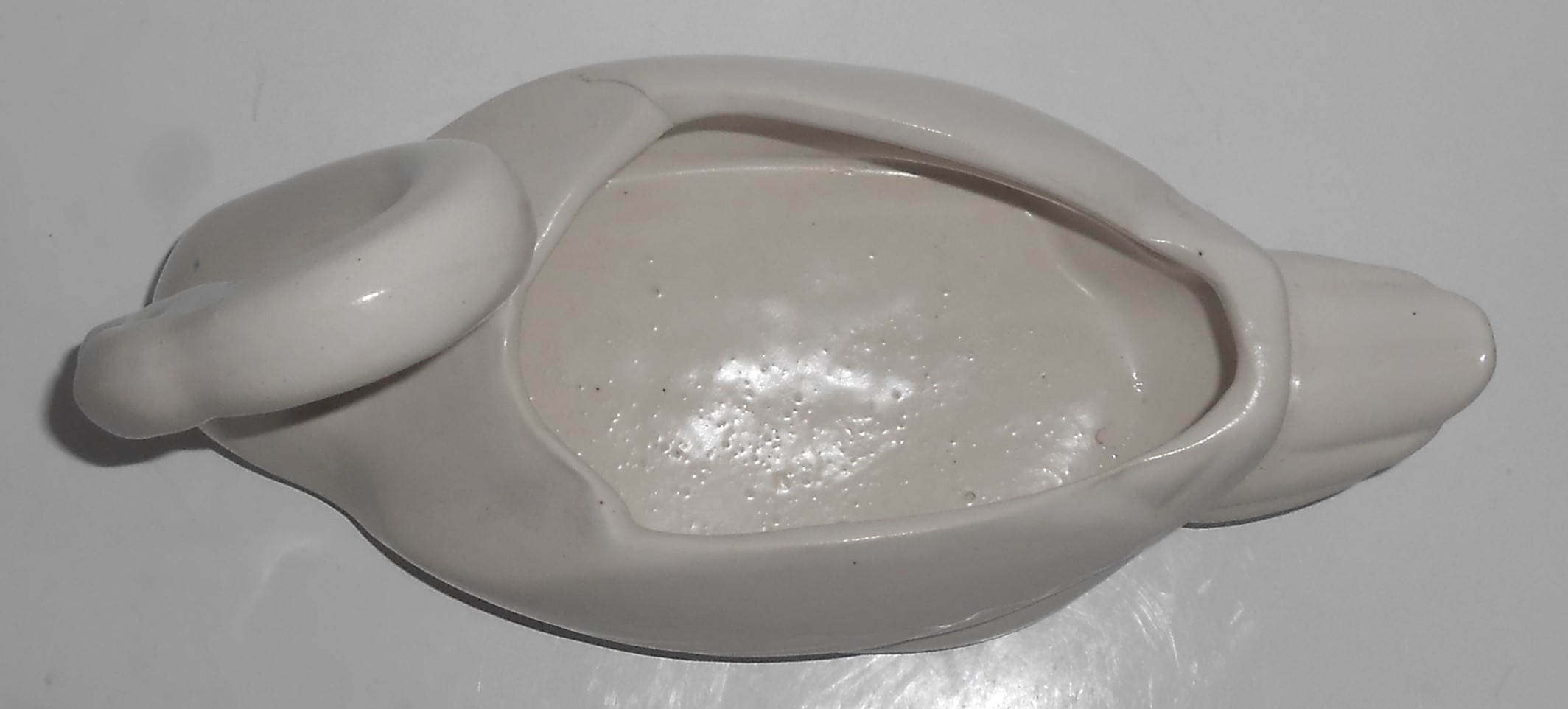 Bauer Pottery Cal-Art Matte White Medium Swan Planter