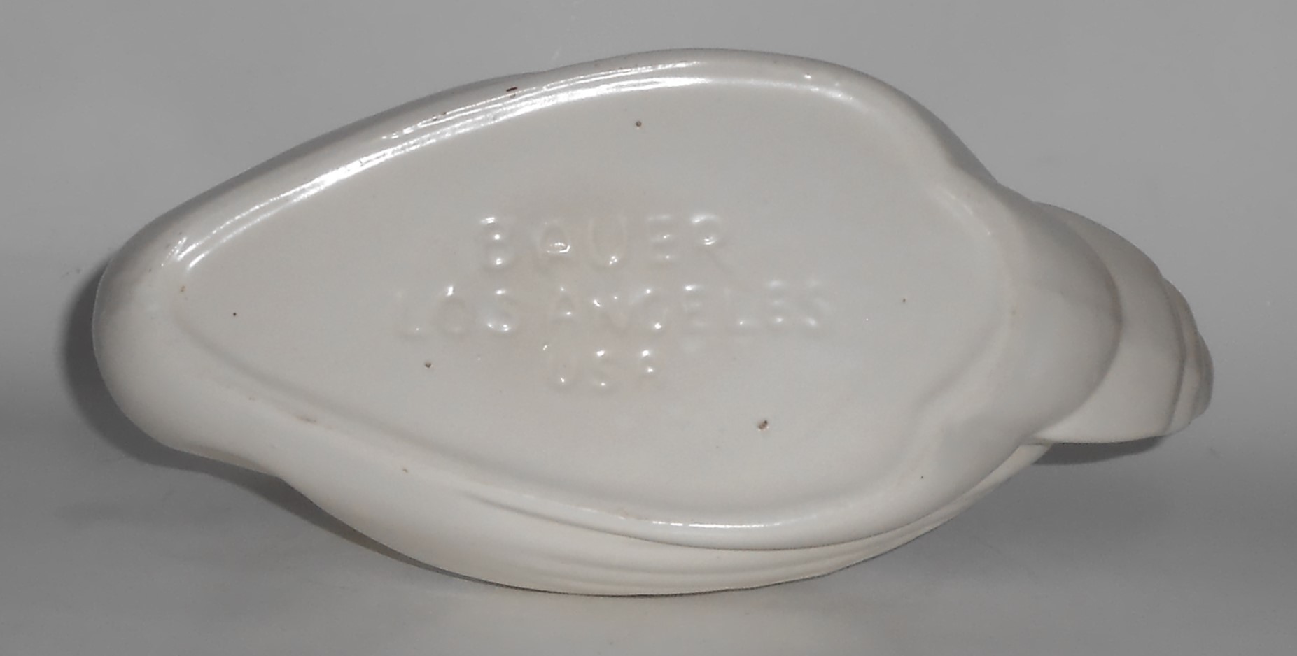 Bauer Pottery Cal-Art Matte White Medium Swan Planter