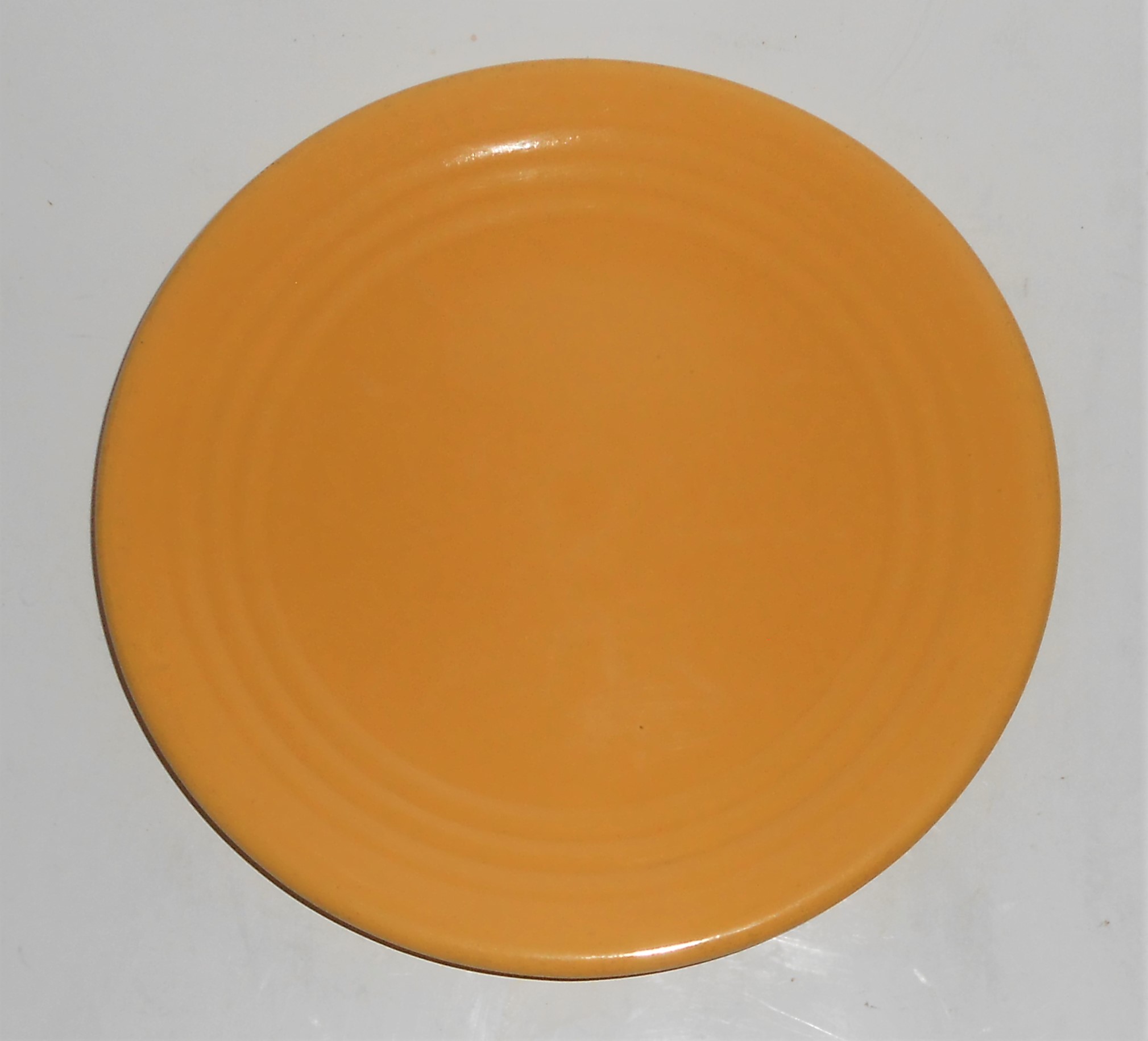 Bauer Pottery Ring Ware Yellow Salad Plate