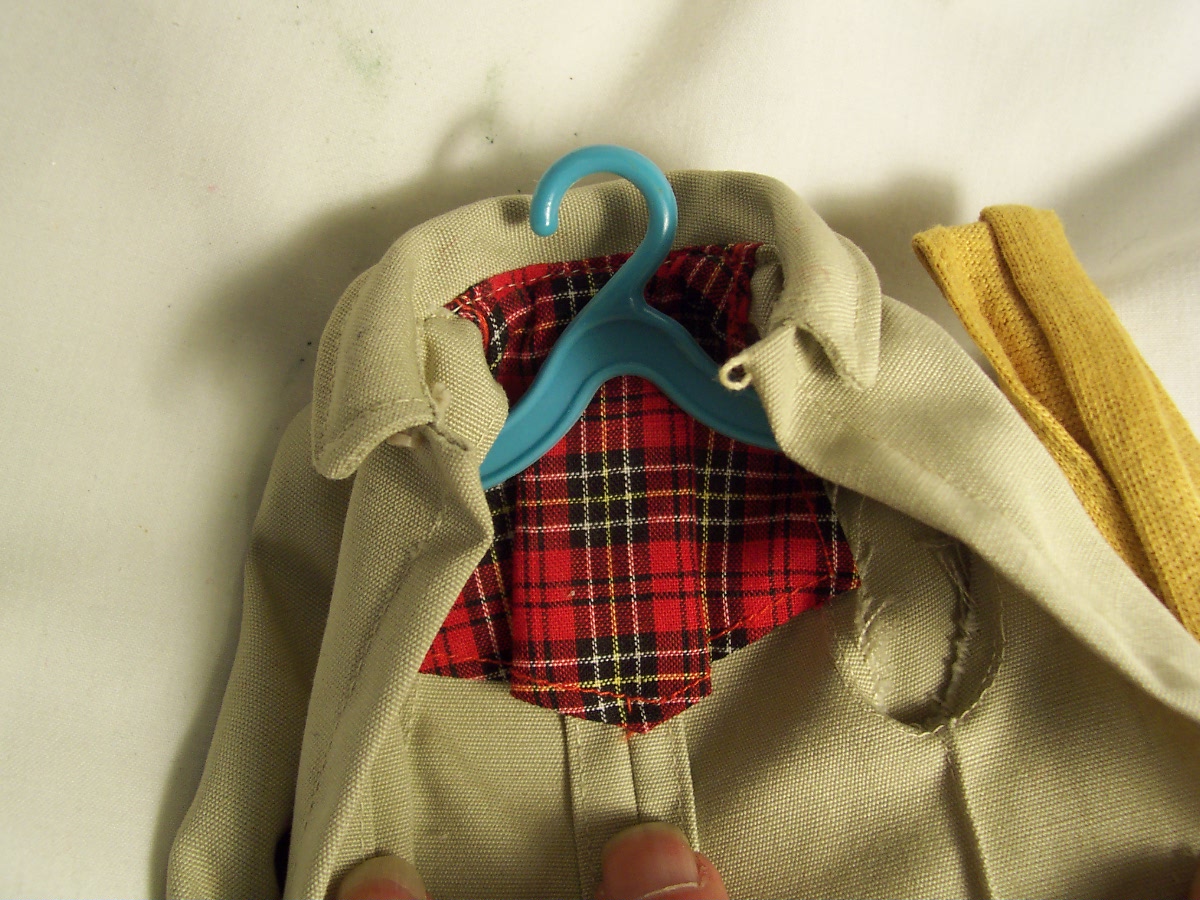 Ken Doll Overcoat hat and scarf tagged Mattel