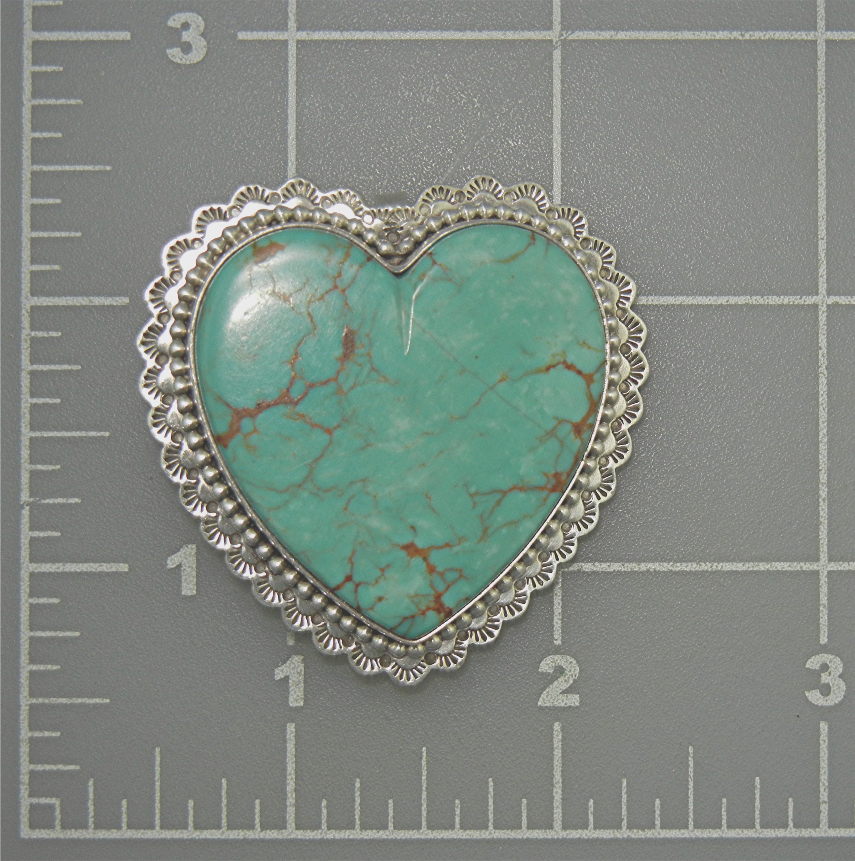David Troutman Sterling Silver Kingman Turquoise Pendan