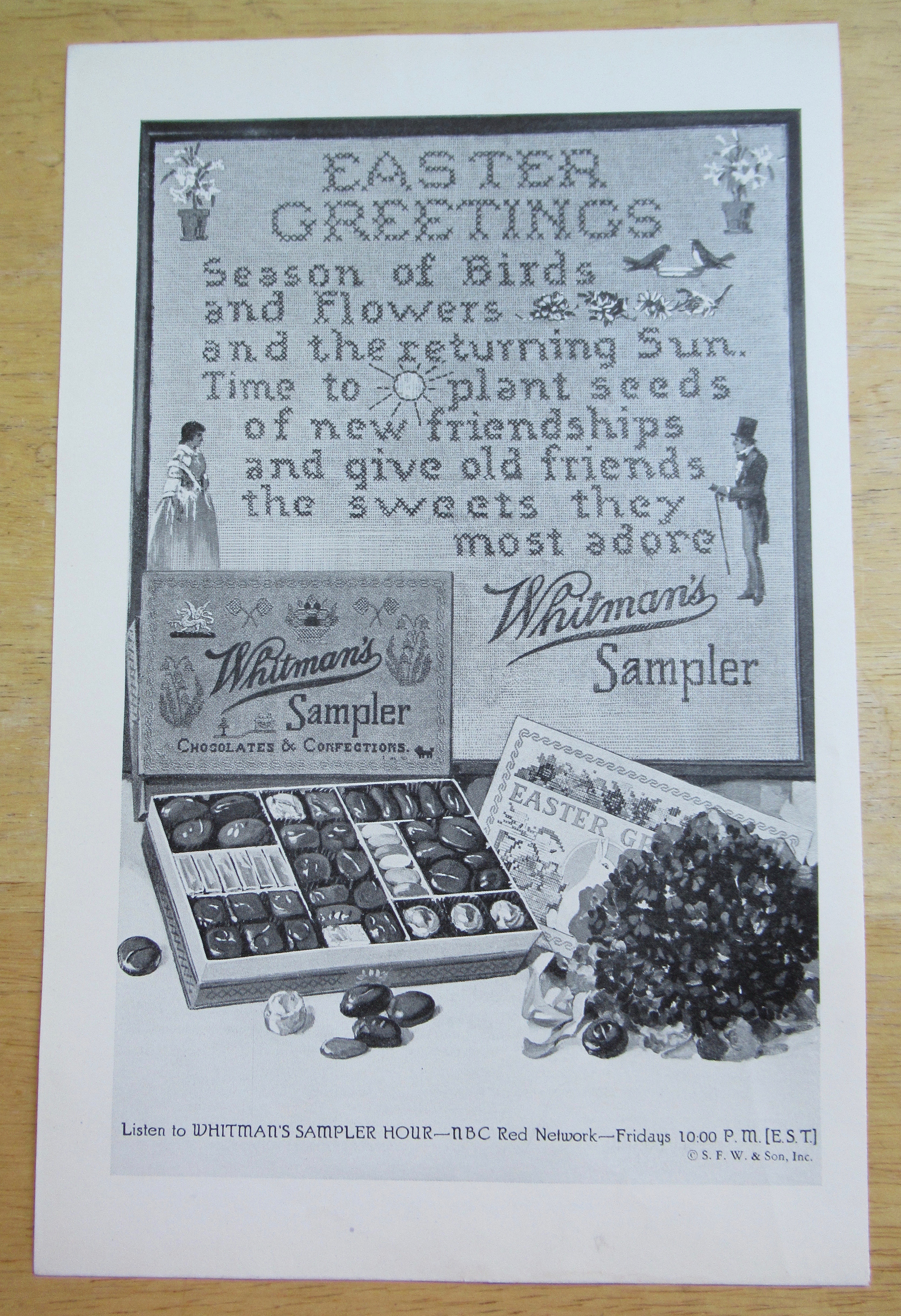 1932 Whitman's Sampler with Easter Greetings