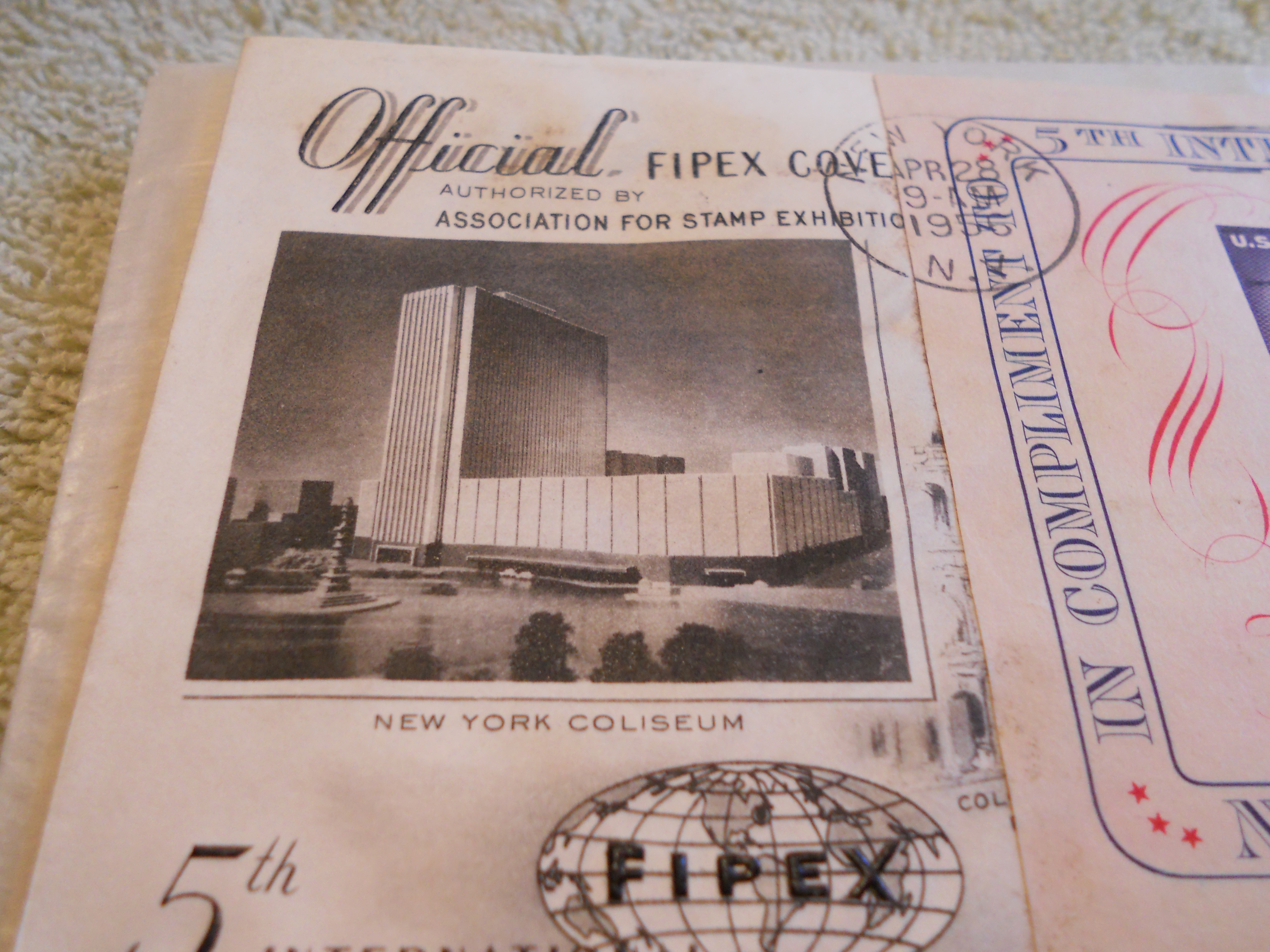 First Day Stamp, N.Y. Coliseum, 1956