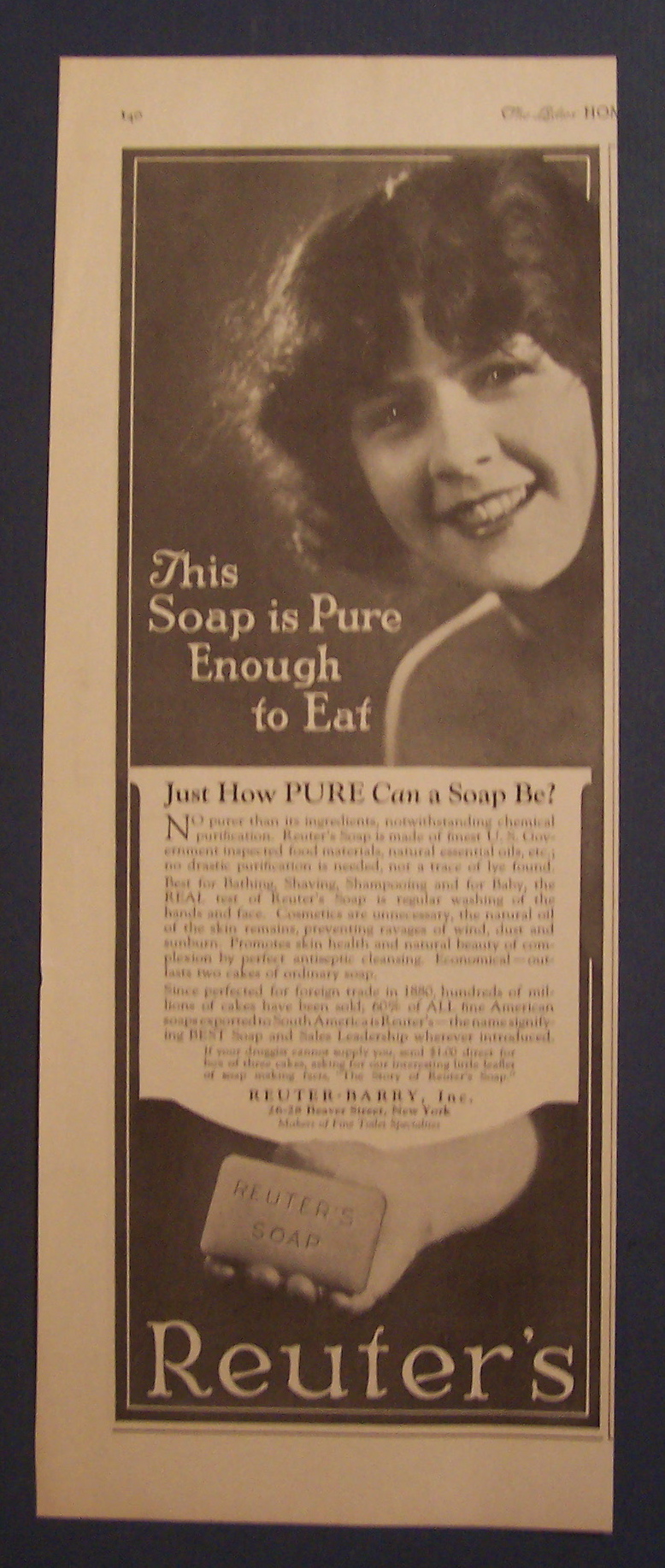 1923 Reuter's Soap