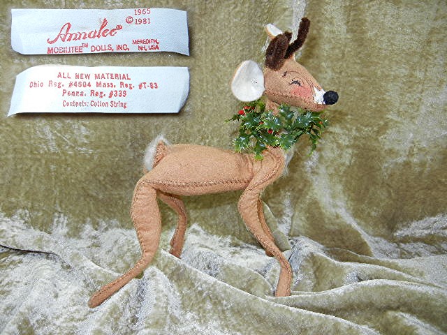 Christmas Annalee reindeer 8 inch1965-81