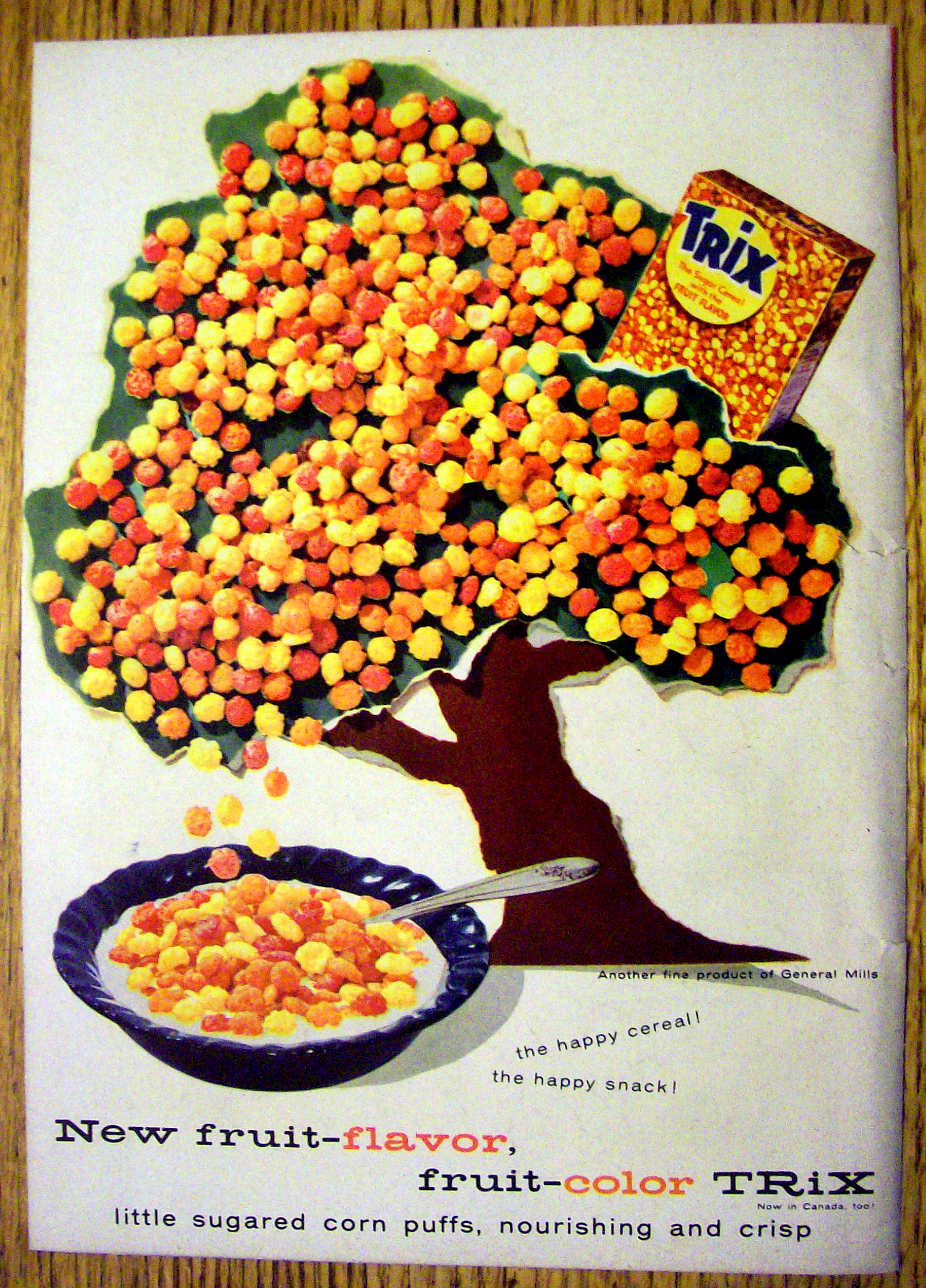 1957 Trix Cereal with Trix Tree
