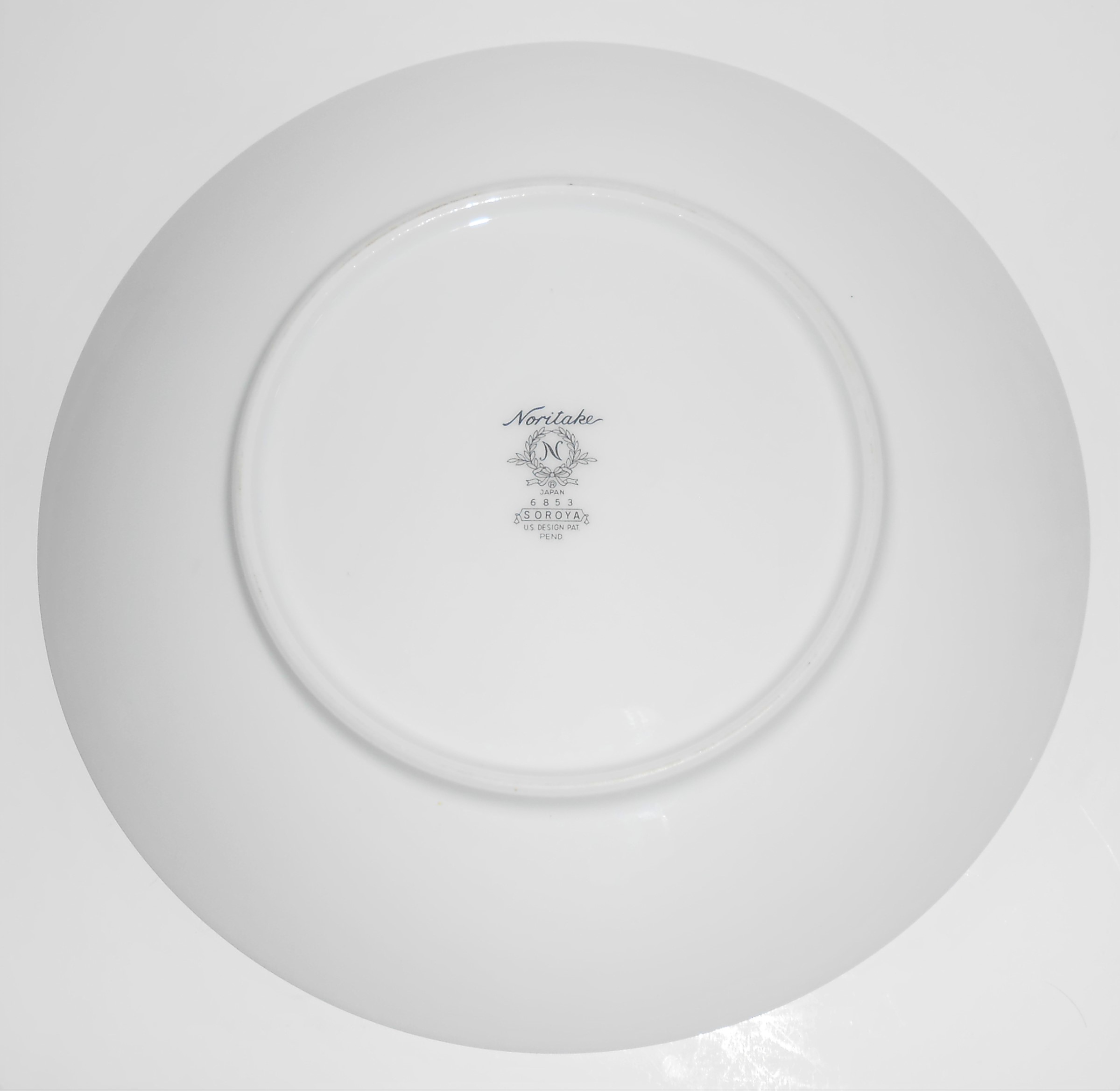 Noritake China Porcelain Soroya Platinum Band Salad Pl