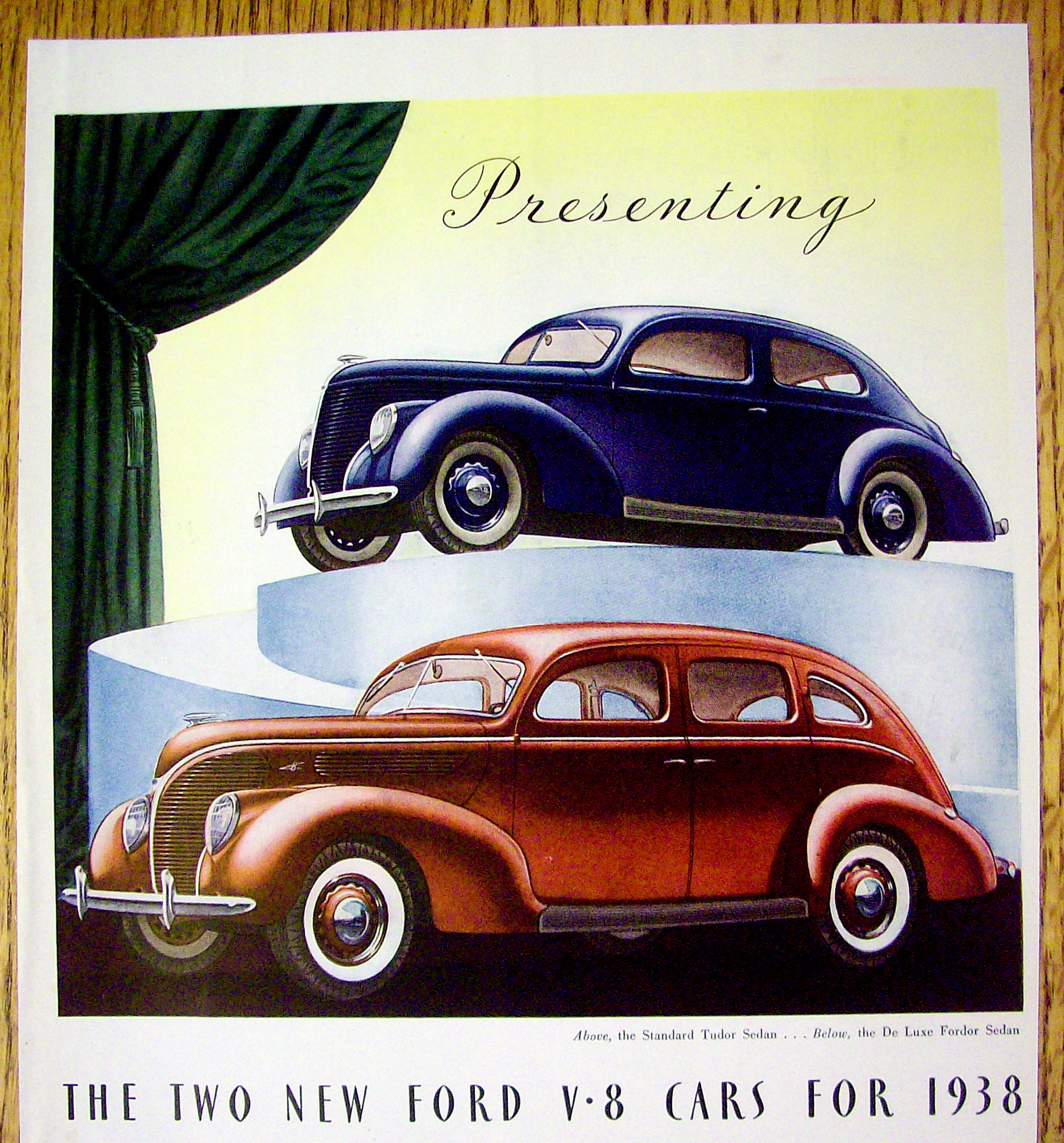 1938 Ford V-8 with the Tudor & Fordor Sedans