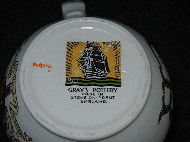 Pottery Gray's White 1953 Queen Elizabeth II Coronation