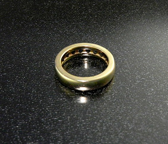 14K Gold and Sapphire Channel Set Band Ring