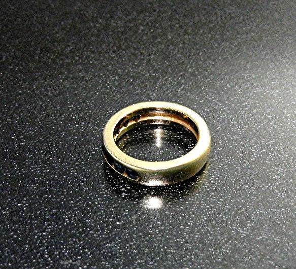 14K Gold and Sapphire Channel Set Band Ring