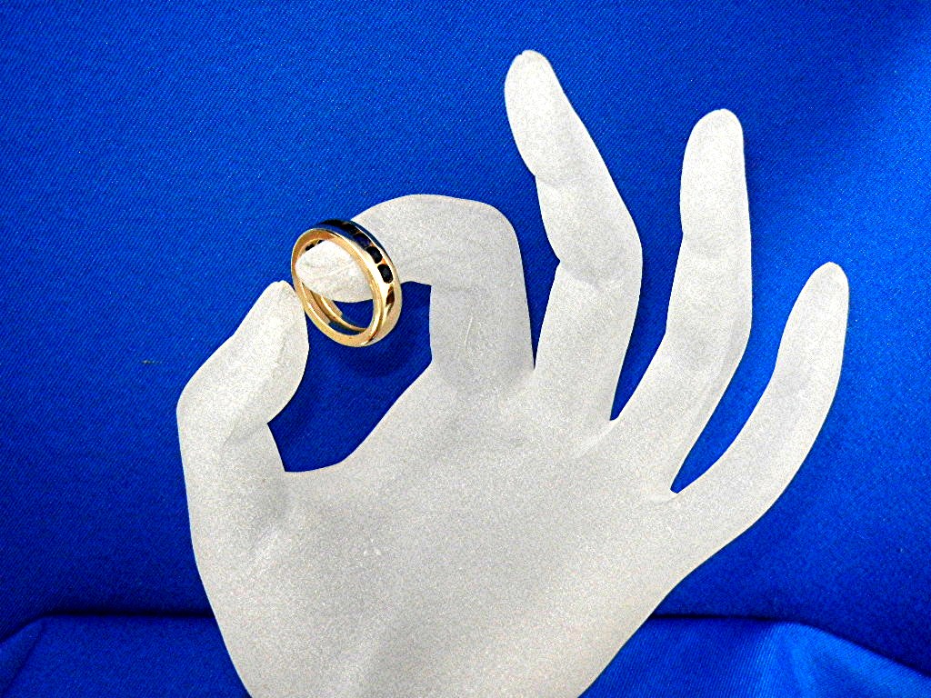 14K Gold and Sapphire Channel Set Band Ring