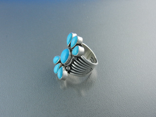 Navajo Sleeping Beauty Turquoise Sterling Silver Ring