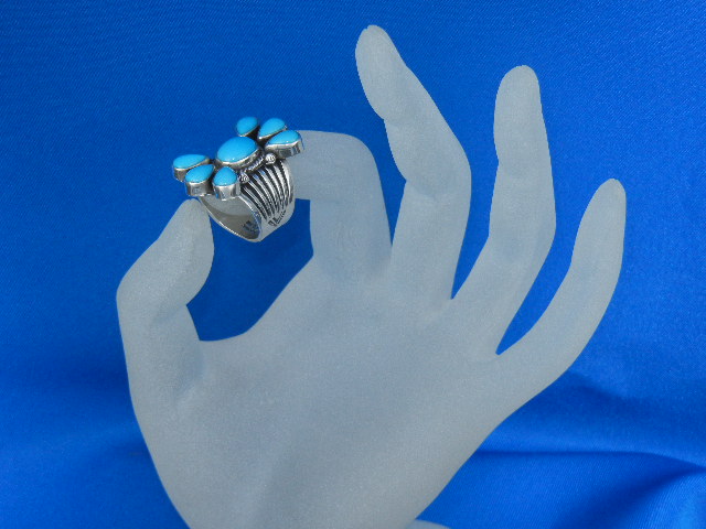 Navajo Sleeping Beauty Turquoise Sterling Silver Ring