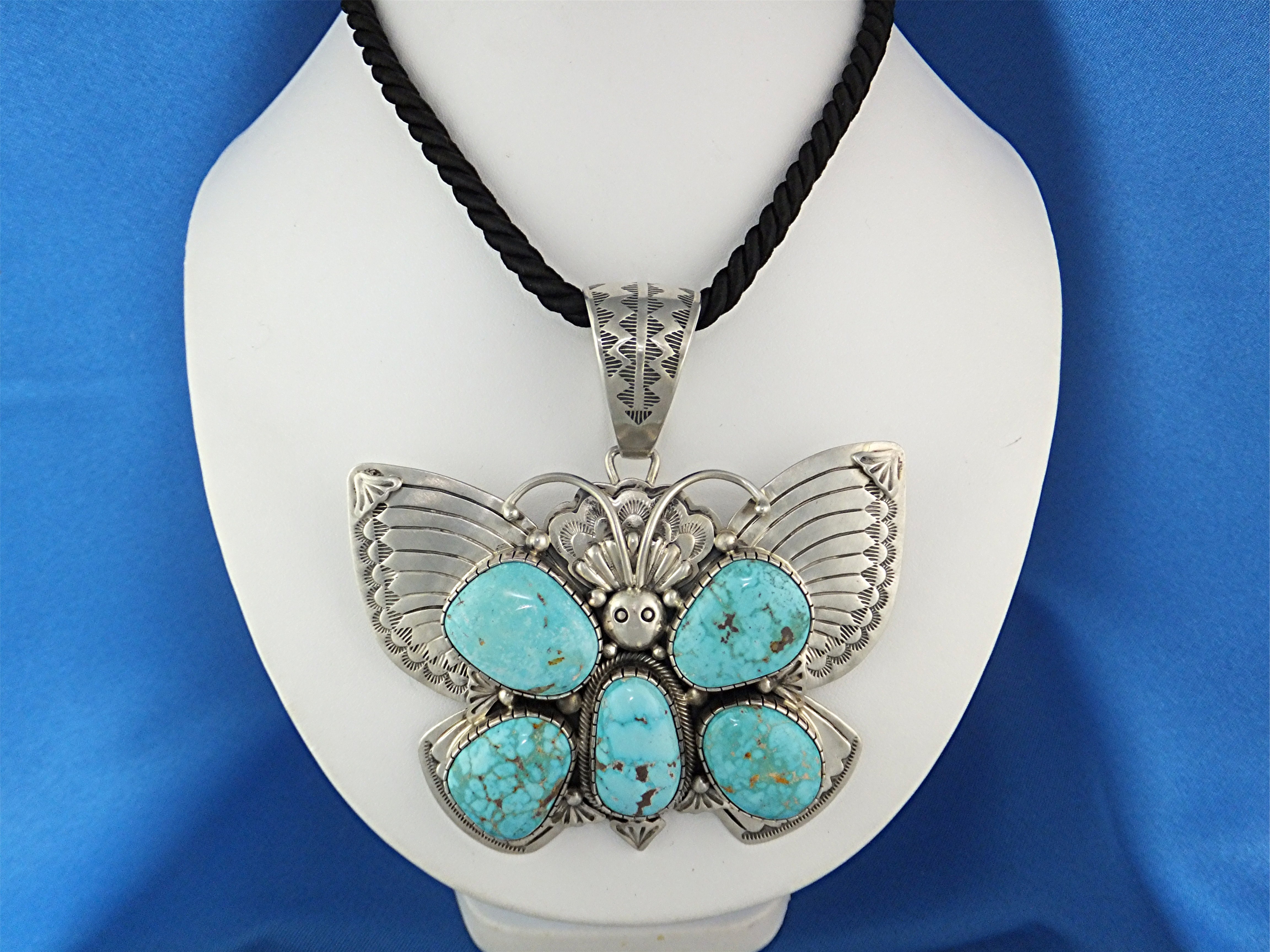 Navajo Carico Lake D Livingston Turquoise Butterfly Pen