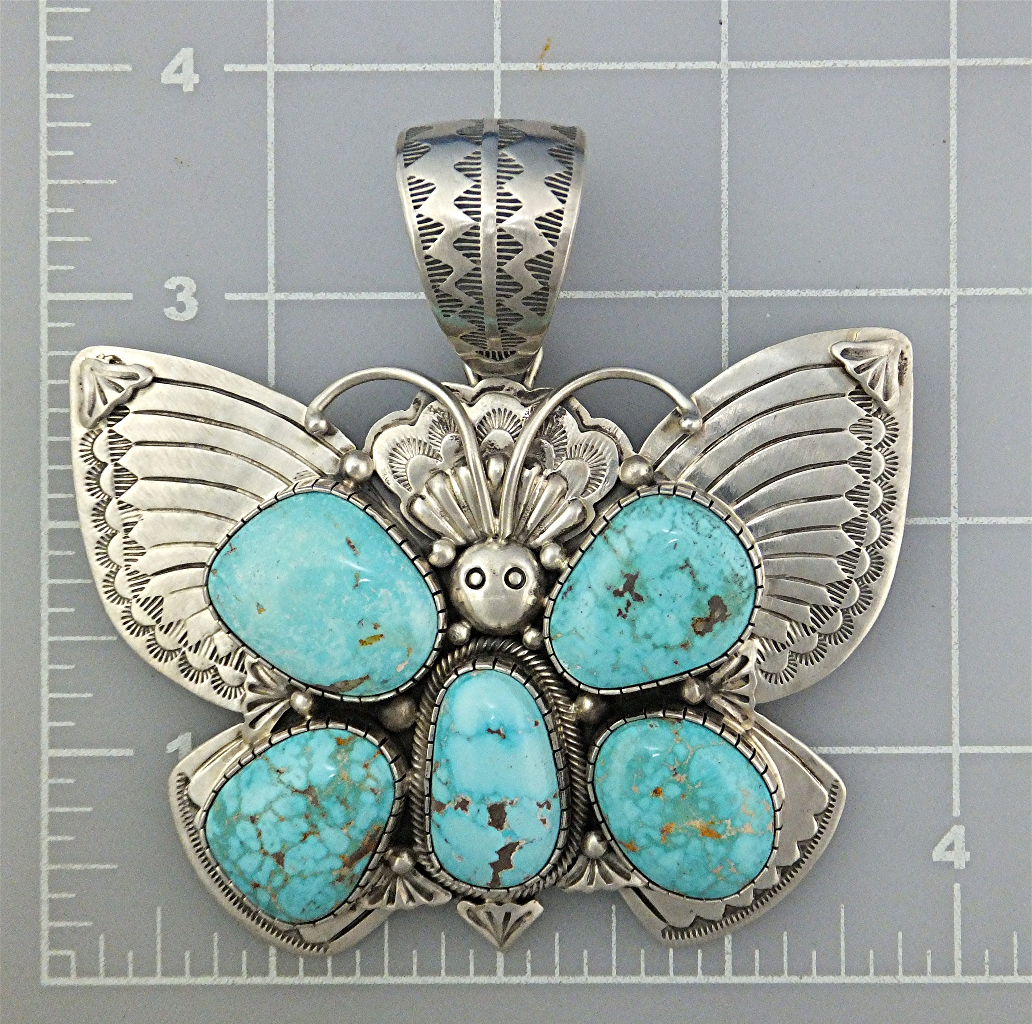 Navajo Carico Lake D Livingston Turquoise Butterfly Pen