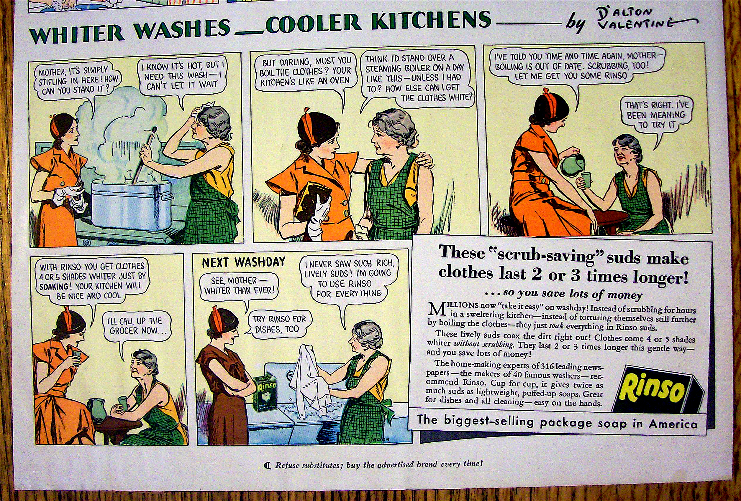 1934 Lifebuoy & Rinso Soap with Whiter Washes