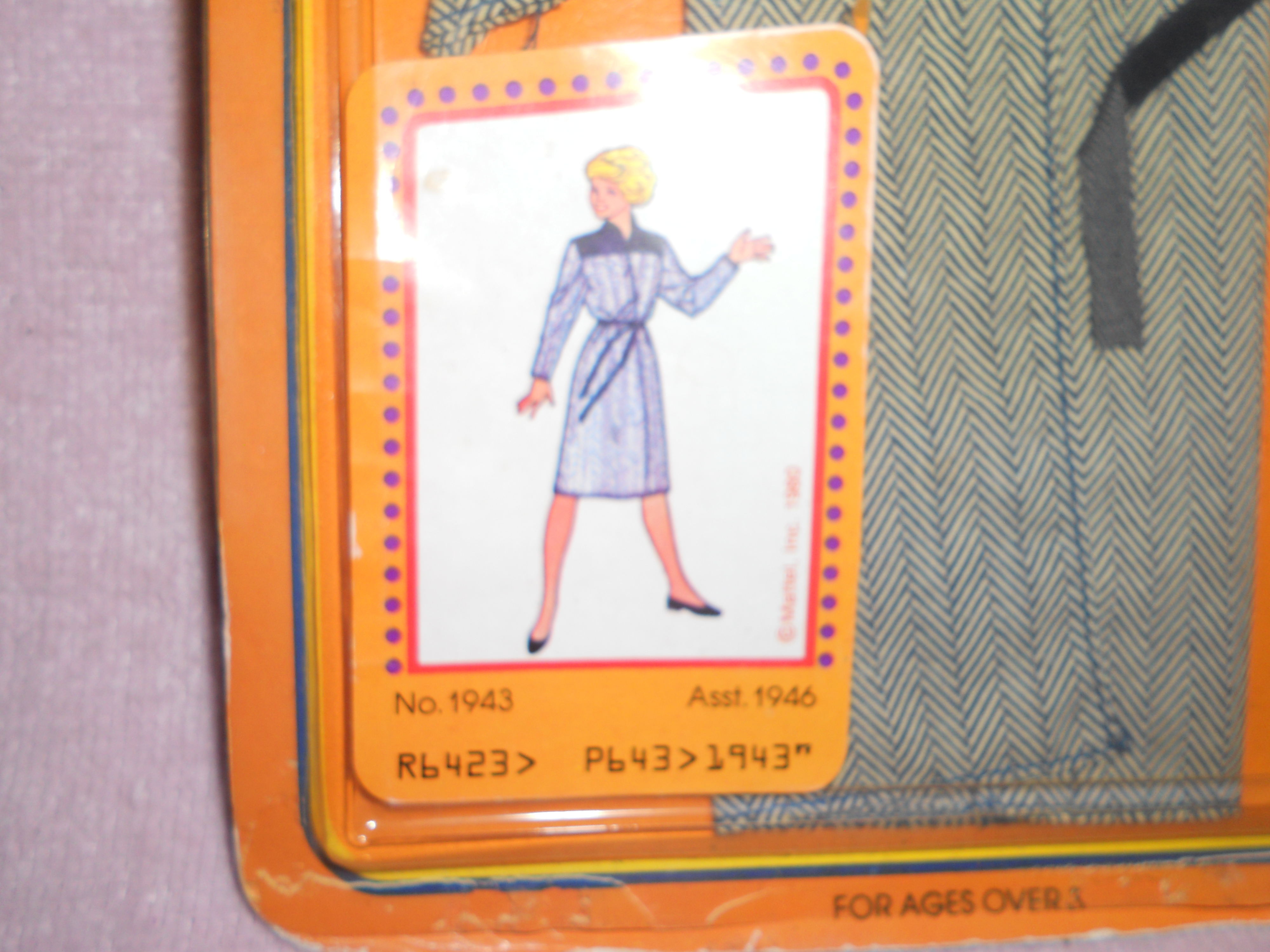 Barbie Skipper Coat Herringbone tweed dress fashion no 1943