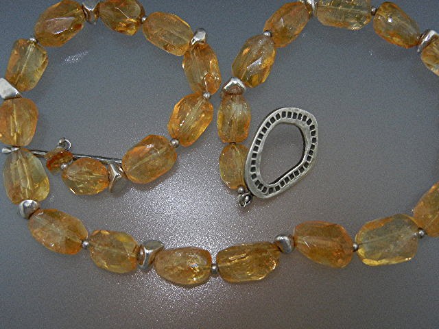 Silpada Sterling Silver Citrine Necklace Retired