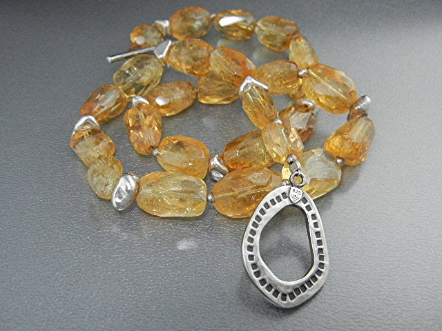 Silpada Sterling Silver Citrine Necklace Retired