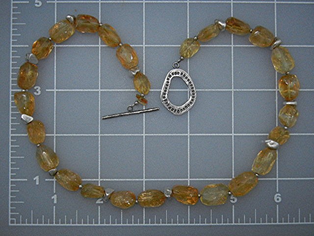 Silpada Sterling Silver Citrine Necklace Retired
