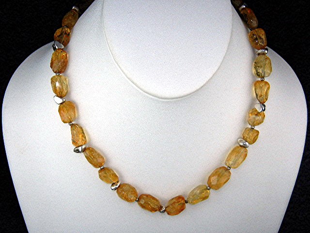 Silpada Sterling Silver Citrine Necklace Retired