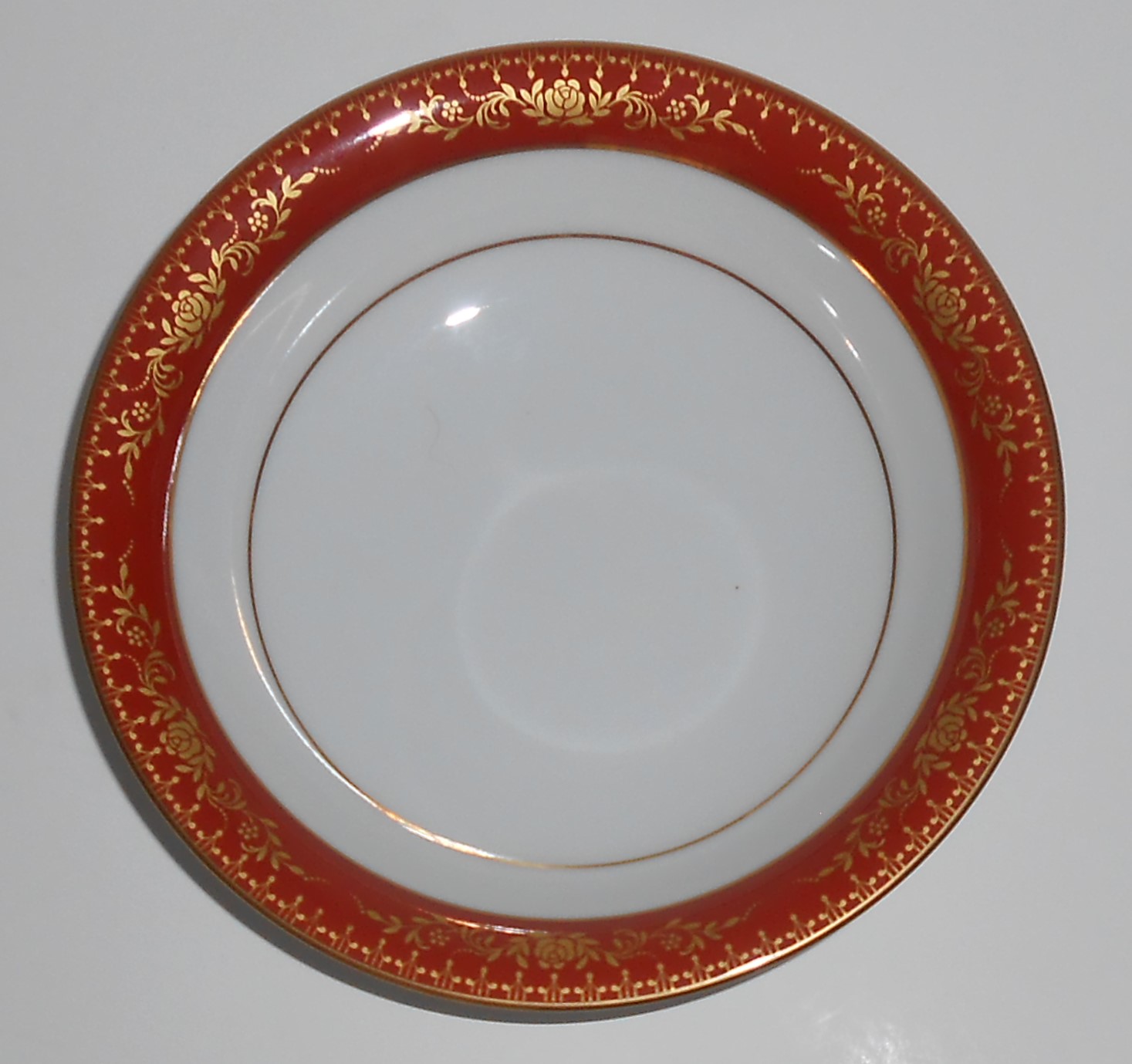 Noritake Porcelain China Goldhill W/Gold Fruit Bowl