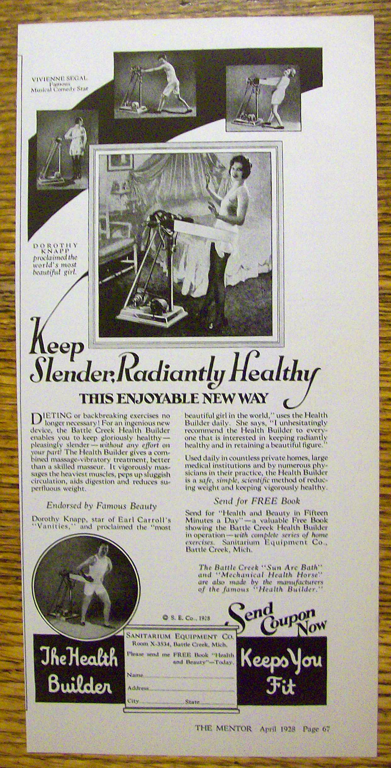 1928 The Health Builder with Dorothy Knapp