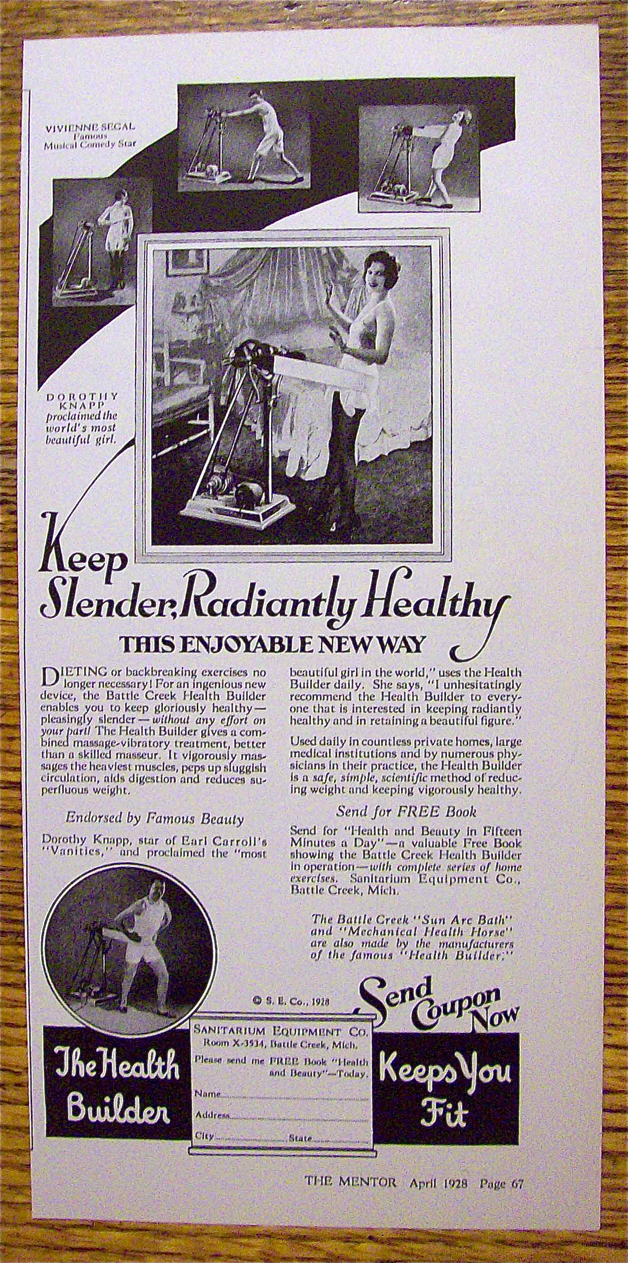 1928 The Health Builder with Dorothy Knapp