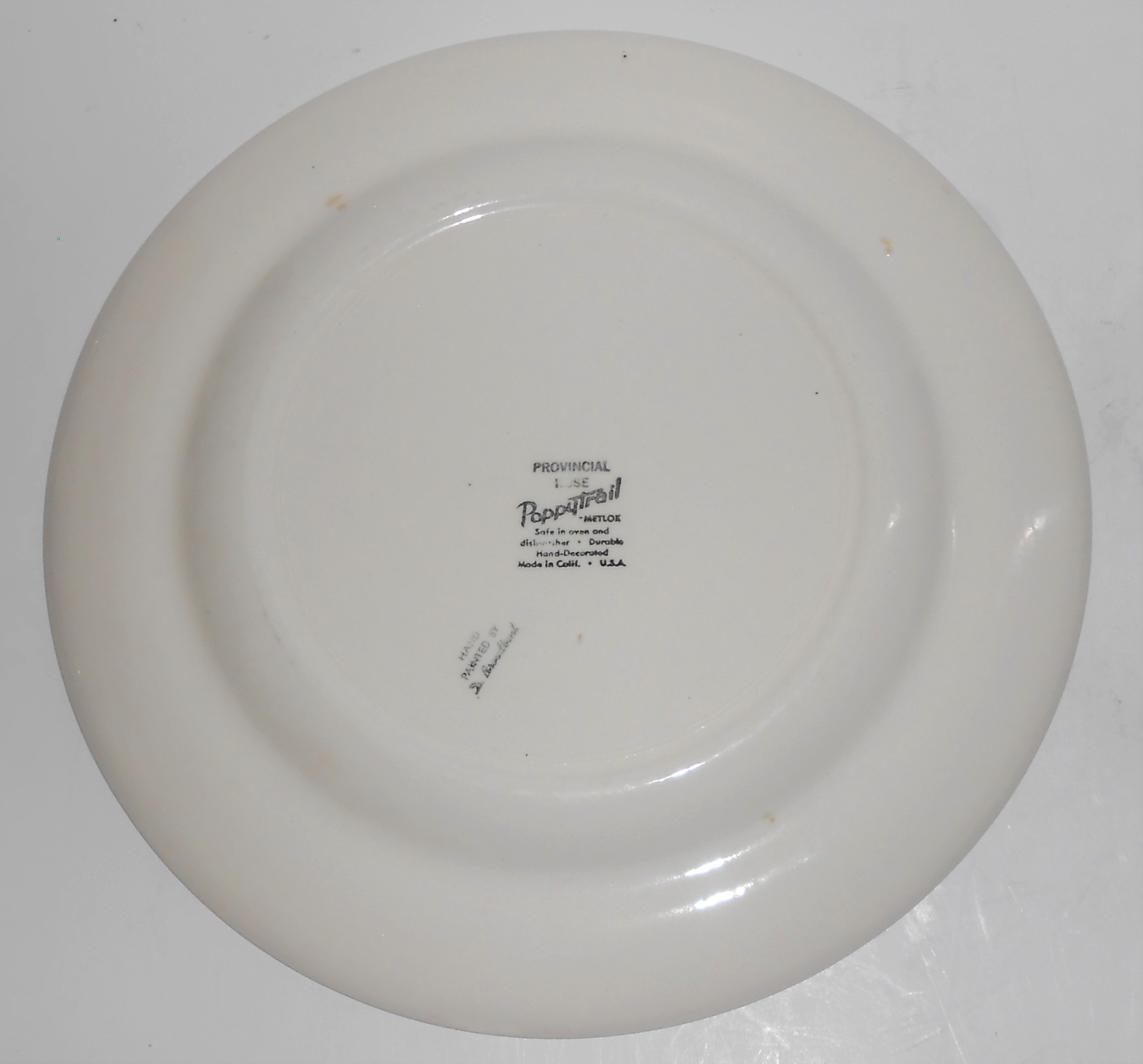 Metlox Pottery Poppy Trail Provincial Rose Dinner Plate