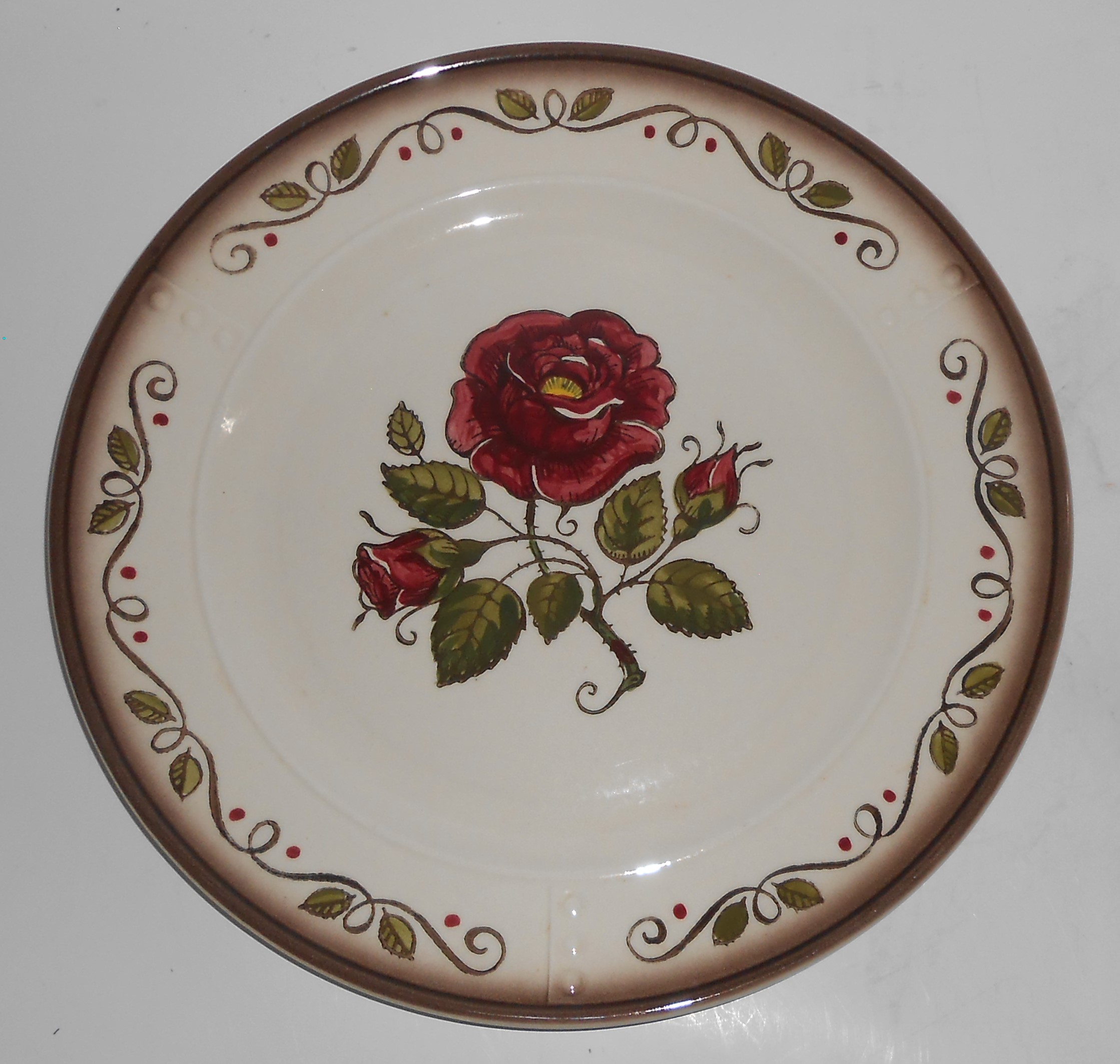 Metlox Pottery Poppy Trail Provincial Rose Dinner Plate
