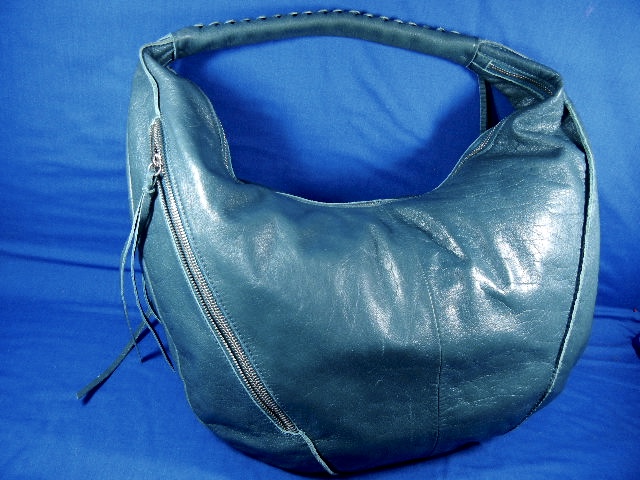Green Leather large Shoulder Bag  By Christopher Kon