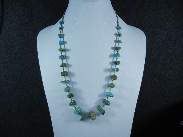Native American Turquoise Heishi Necklace